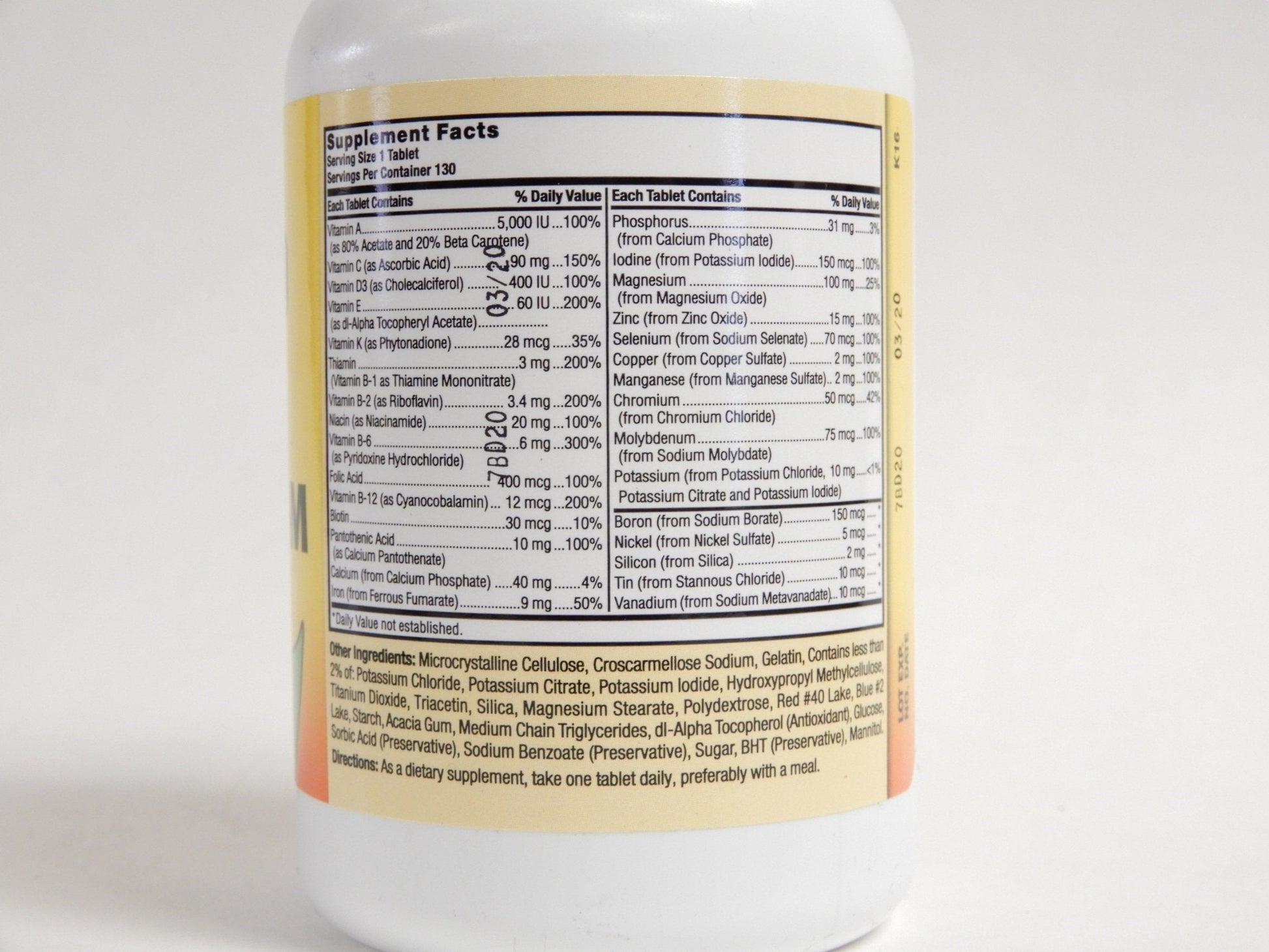NAT B Super THERA Vite M TB 130 Nature's BlendAu supplements