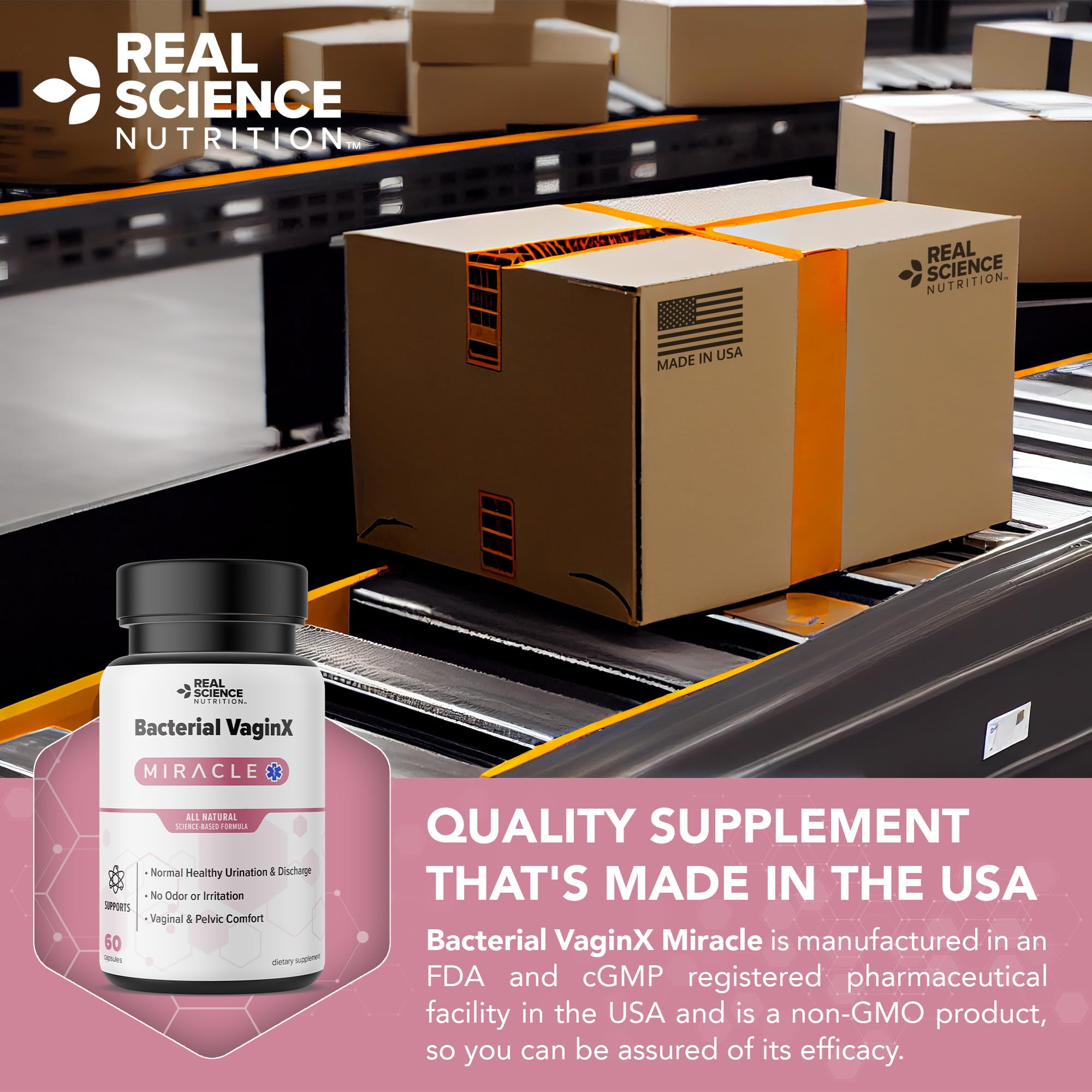 Real Science Nutrition Offers Bacterial VaginX Miracle - Nitric Oxide Enhanced Formulated Real Science NutritionAu supplements