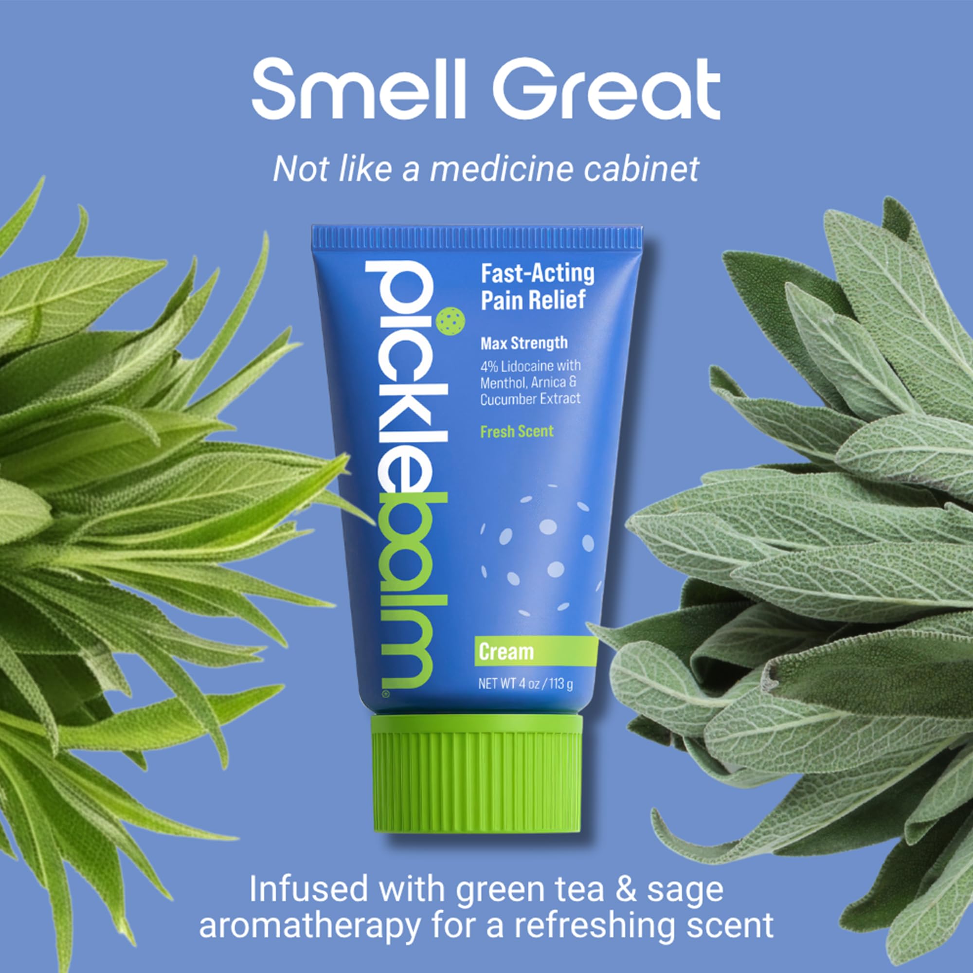 PickleBalm Pickleball Post-Game Muscle Pain Relief Cream with 4% Lidocaine, Arnica, Menthol, Cucumber Seed Extract for Shoulders, Knees, Wrists, and More, 4oz Cream PickleBalmAu supplements