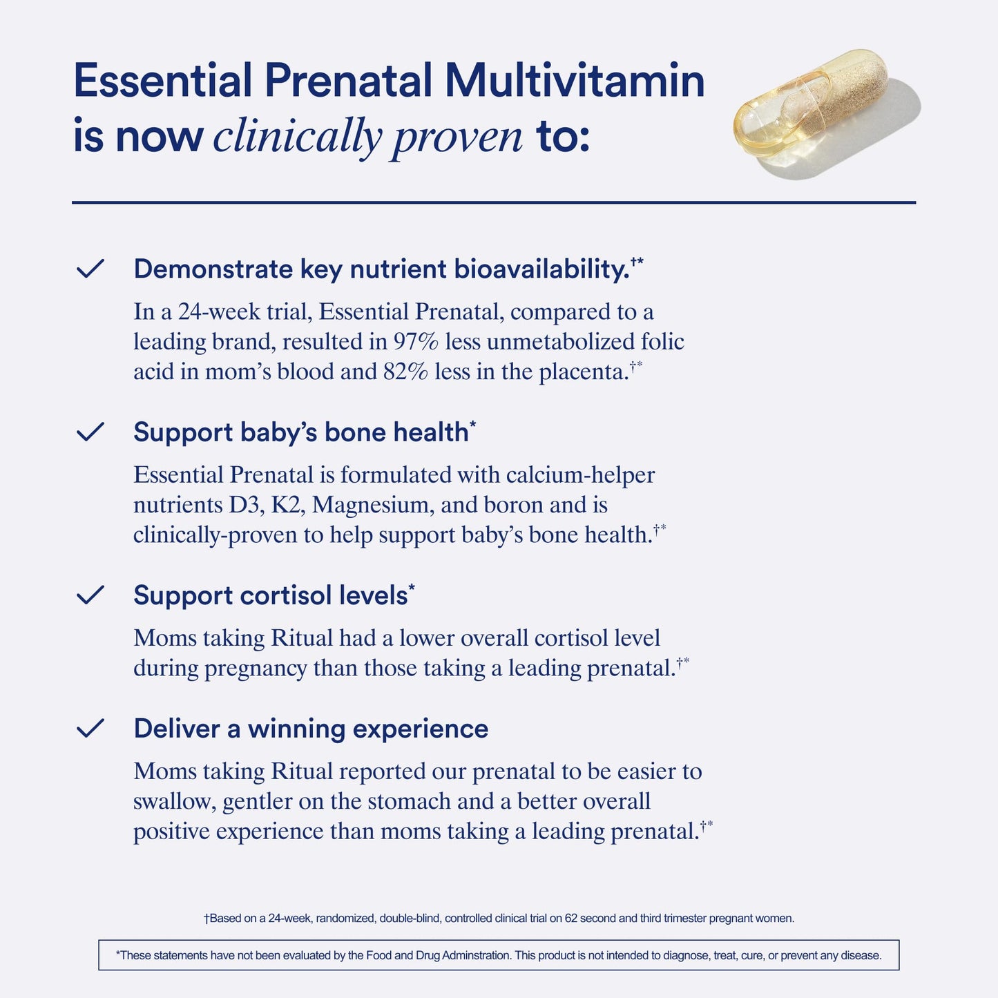 Ritual Essential for Women Prenatal Multivitamin: Folate & Choline for Neural Tube Support, Omega-3 DHA for Fetal Brain Development, Iron, Calcium-Helper D3 & K2, Non-GMO, Vegan, Citrus, 30 Days RitualUS supplements