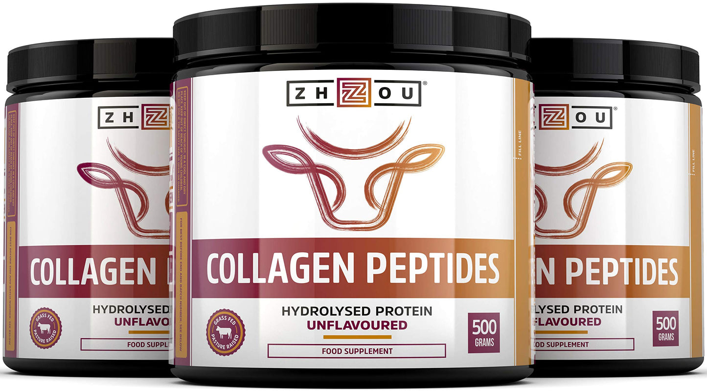 Collagen Powder 500g - Hydrolysed Collagen Peptides Powder - High Protein Bovine Collagen Supplement Nu U NutritionUS supplements