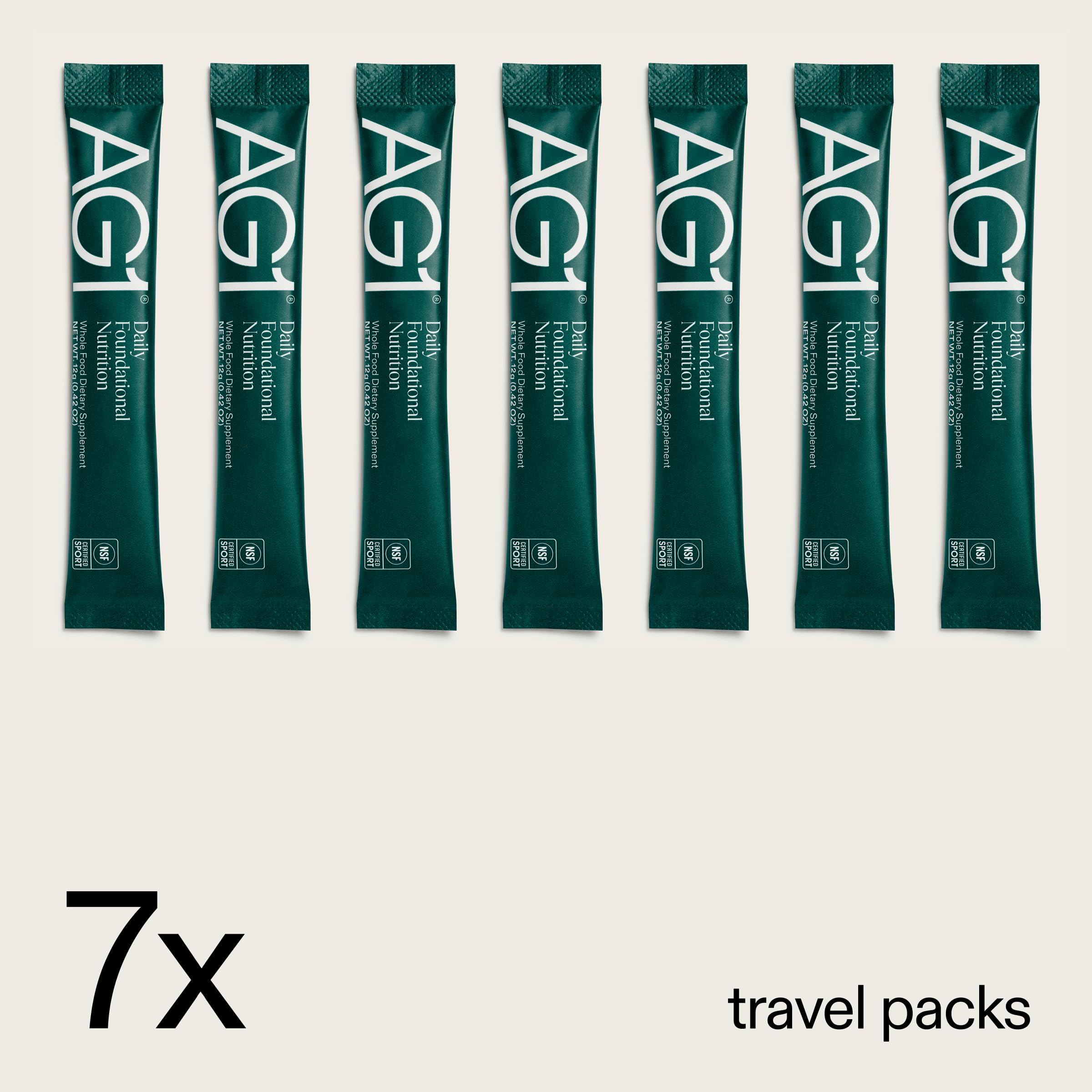 AG1 Athletic Greens 7-Day Starter Kit – All-in-One Greens Powder with Multivitamin, Probiotics, Superfoods – Includes 7 Travel Packs, BPA-Free Shaker & Habit-Building Journal AG1Au supplements