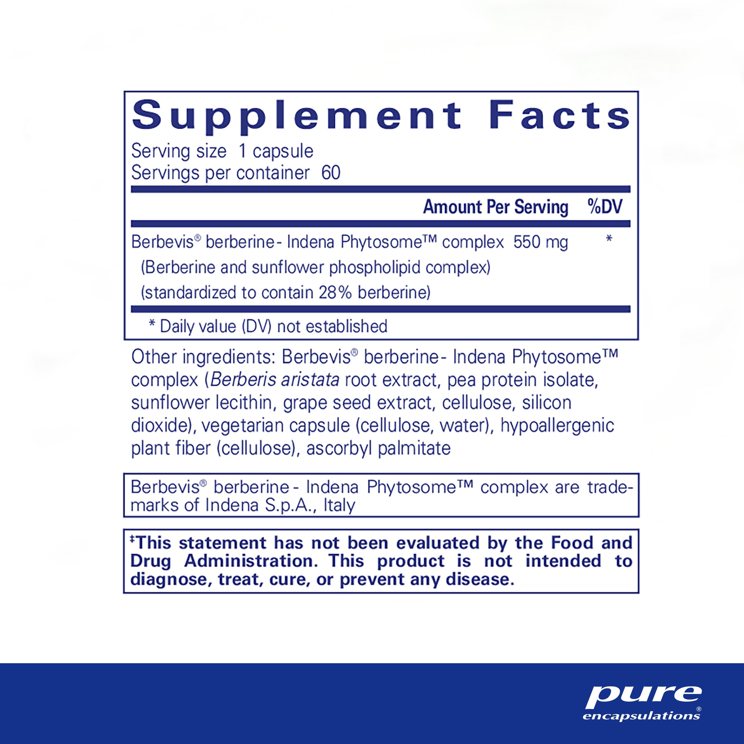 Pure Encapsulations Berberine UltraSorb | Enhanced Absorption Berberine | 60 Capsules Pure EncapsulationsUS supplements