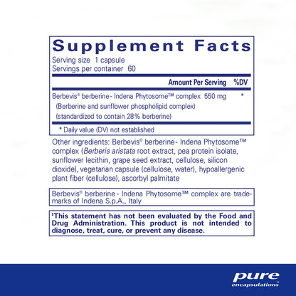 Pure Encapsulations Berberine UltraSorb | Enhanced Absorption Berberine | 60 Capsules Pure EncapsulationsUS supplements