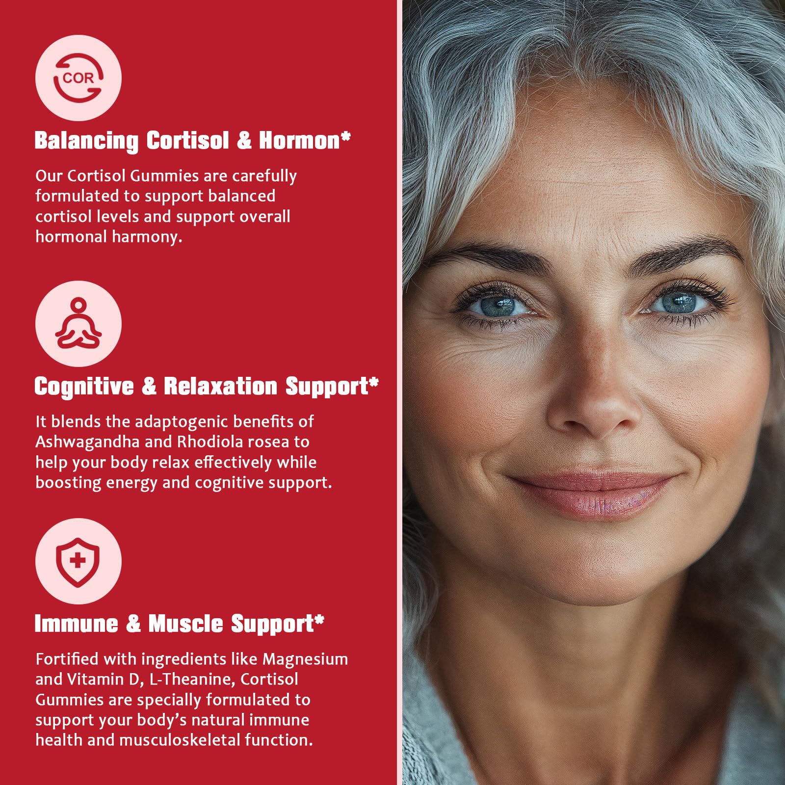 JIANKYTZ Cortisol Gummies for Women with Ashwagandha, Rhodiola Rosea, L-Theanine, Magnesium, Vitamin D3 for Zzz Support, Balanced Cortisol, Vegan, 60 Gummies JIANKYTZAu supplements