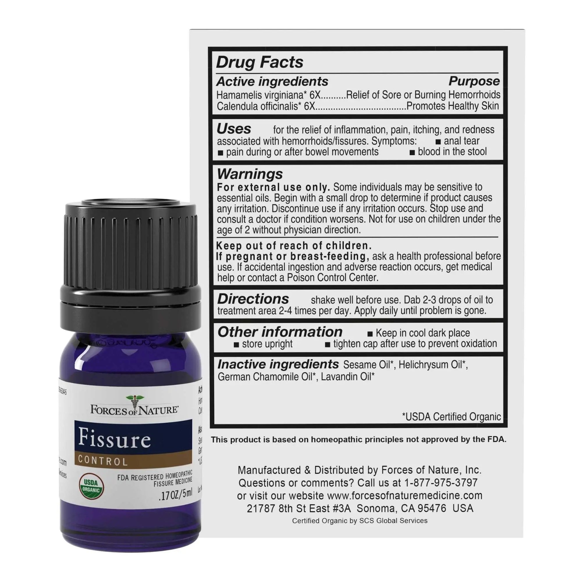 Forces of Nature Hemorrhoid Control Extra Strength (5ml) + Organic Fissure Care (5ml) | Virtual Bundle Forces of NatureAu supplements