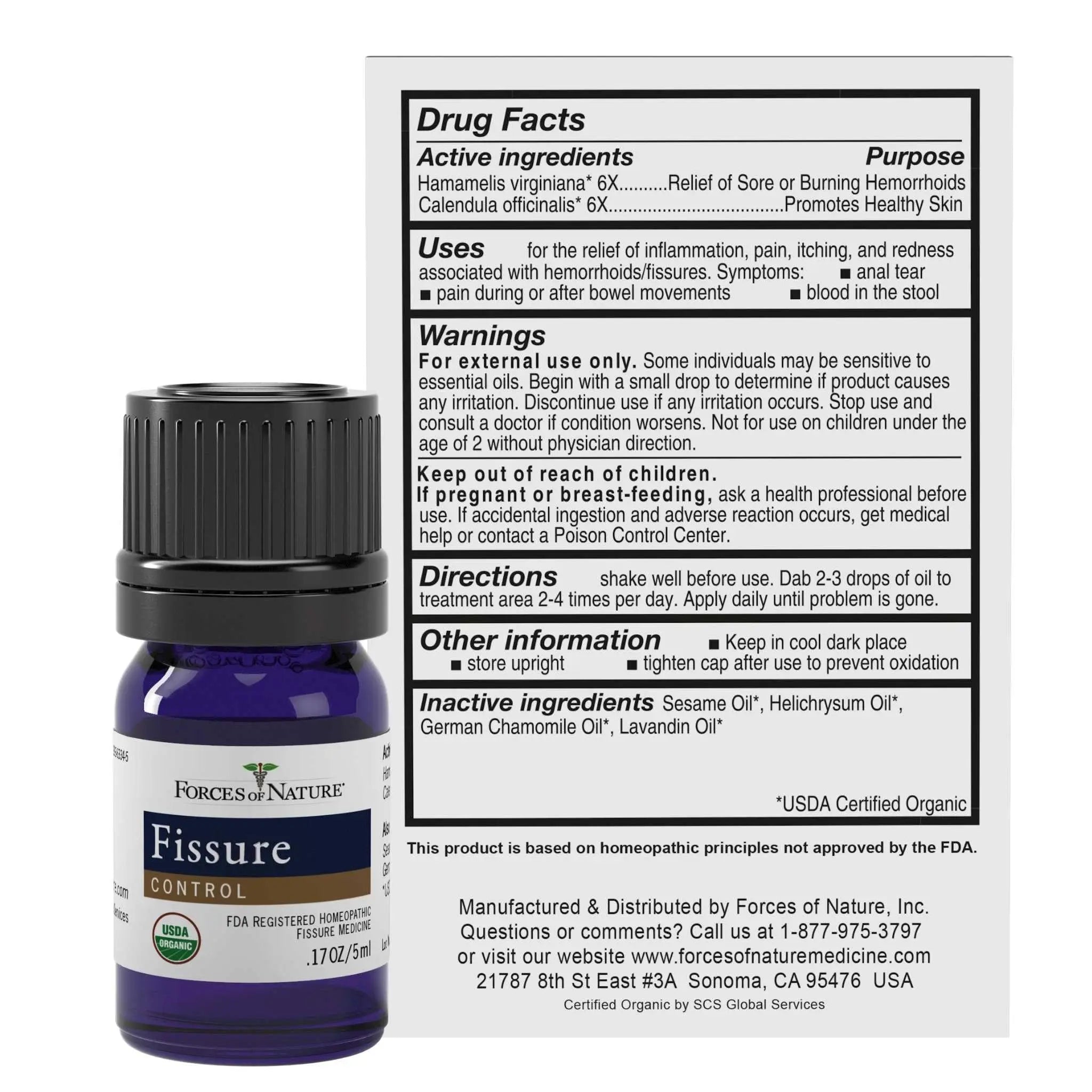 Forces of Nature Hemorrhoid Control Extra Strength (5ml) + Organic Fissure Care (5ml) | Virtual Bundle Forces of NatureAu supplements