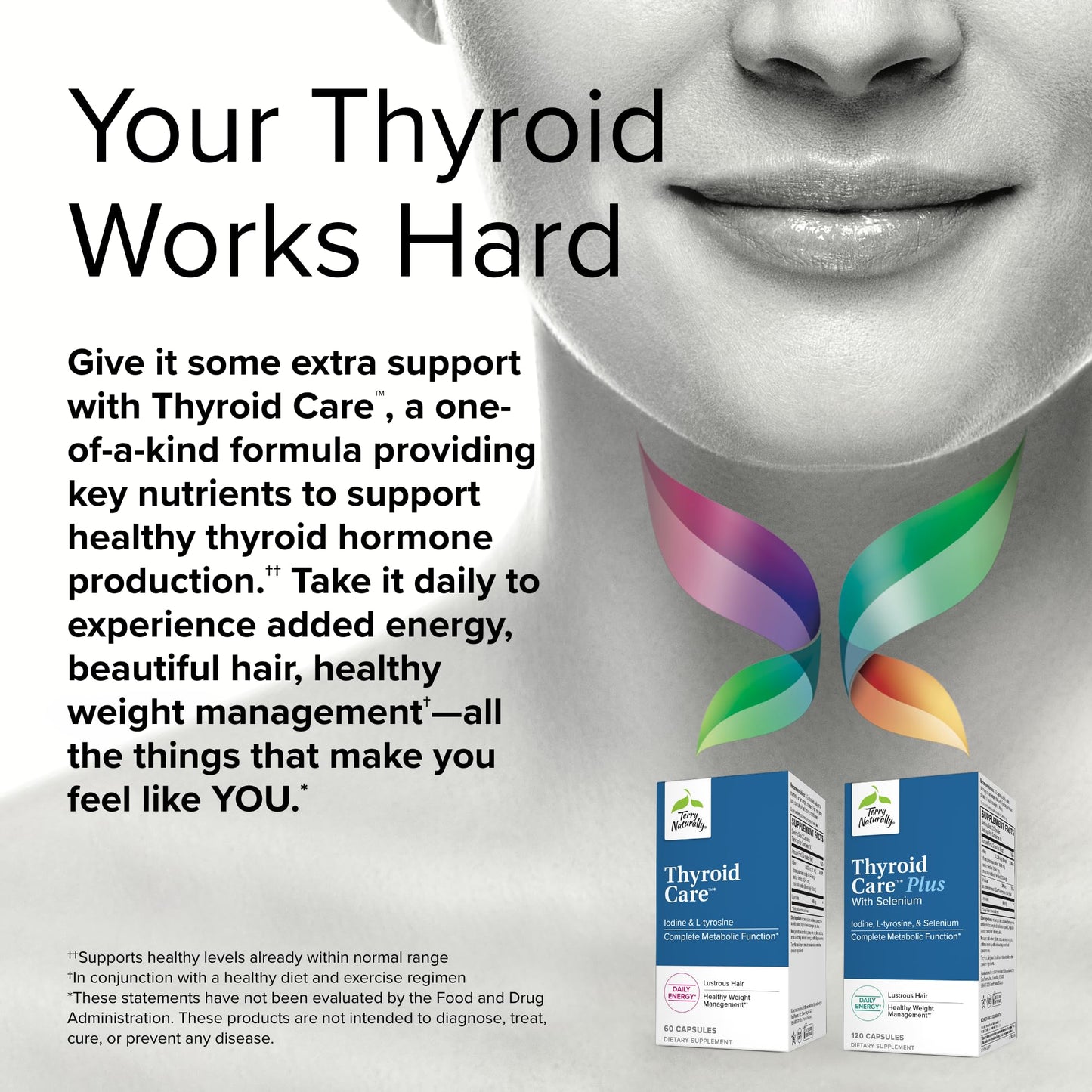Terry Naturally Thyroid Care - 120 Capsules - Complete Metabolic Function - with Iodine Terry NaturallyUS supplements