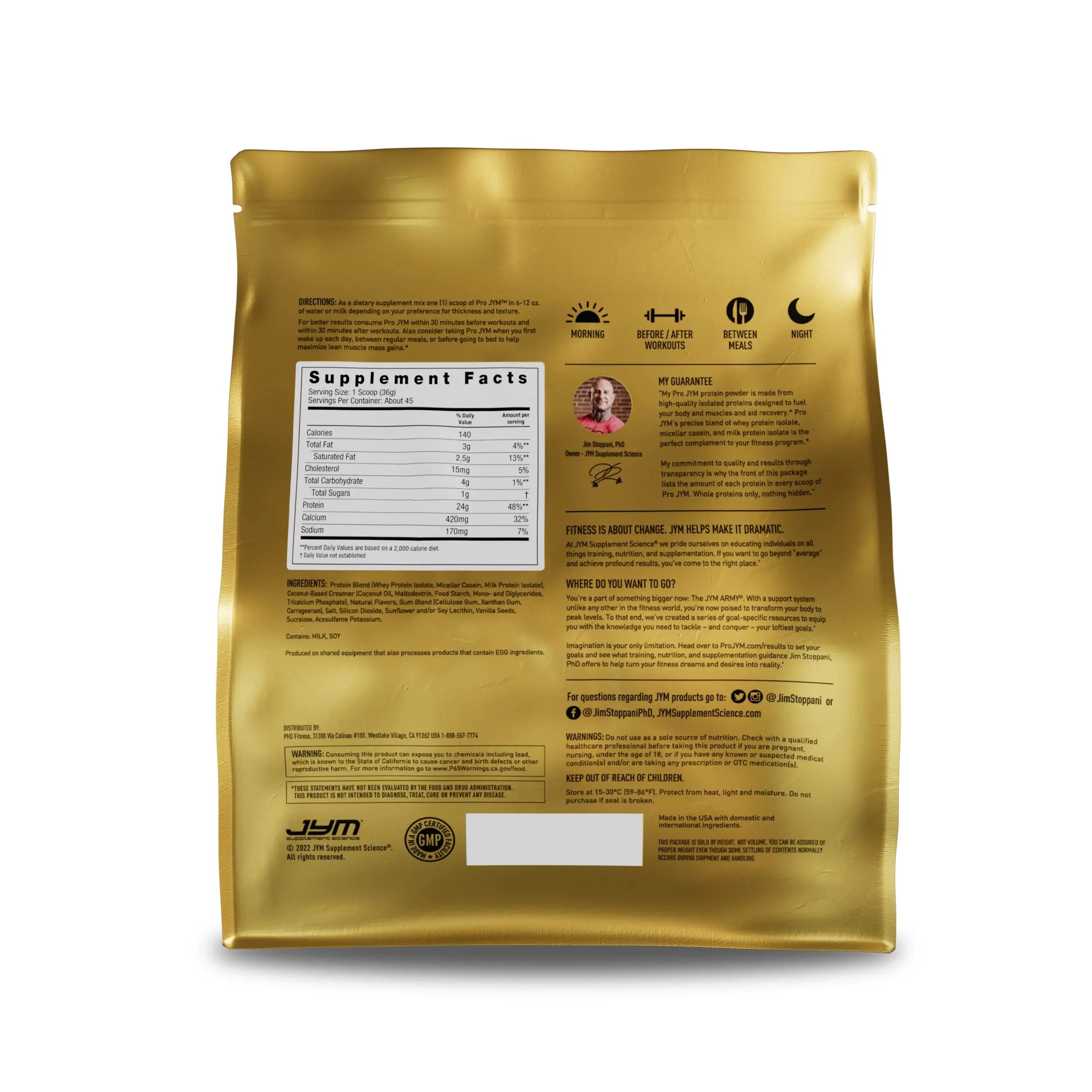 JYM Supplement Science PRO JYM 45 Servings - Tahitian Vanilla Bean & tamin & Mineral Support, Vitamin A, C, B6, B12, E, K, Boron, Biotin, Potassium 60 Tablets JYM Supplement Sciencenz supplements