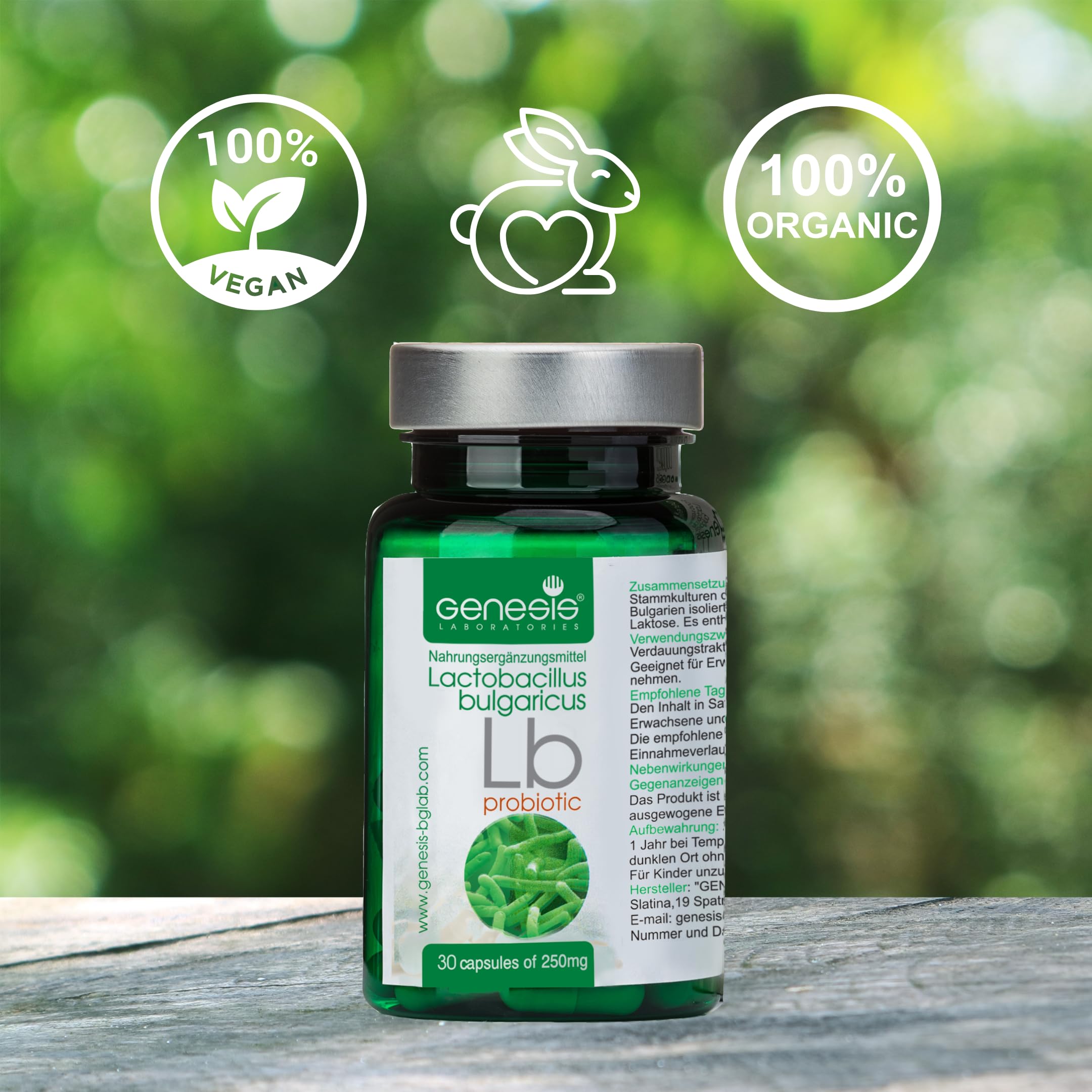 Probiotic Lactobacillus Supplement 30 Capsules with Lactobacillus Bulgaricus 250 mg Probiotic Digestive Immune Support Gut Health Probiotics for Digestive Health Anti Bloating Genesis LABORATORIESAu supplements