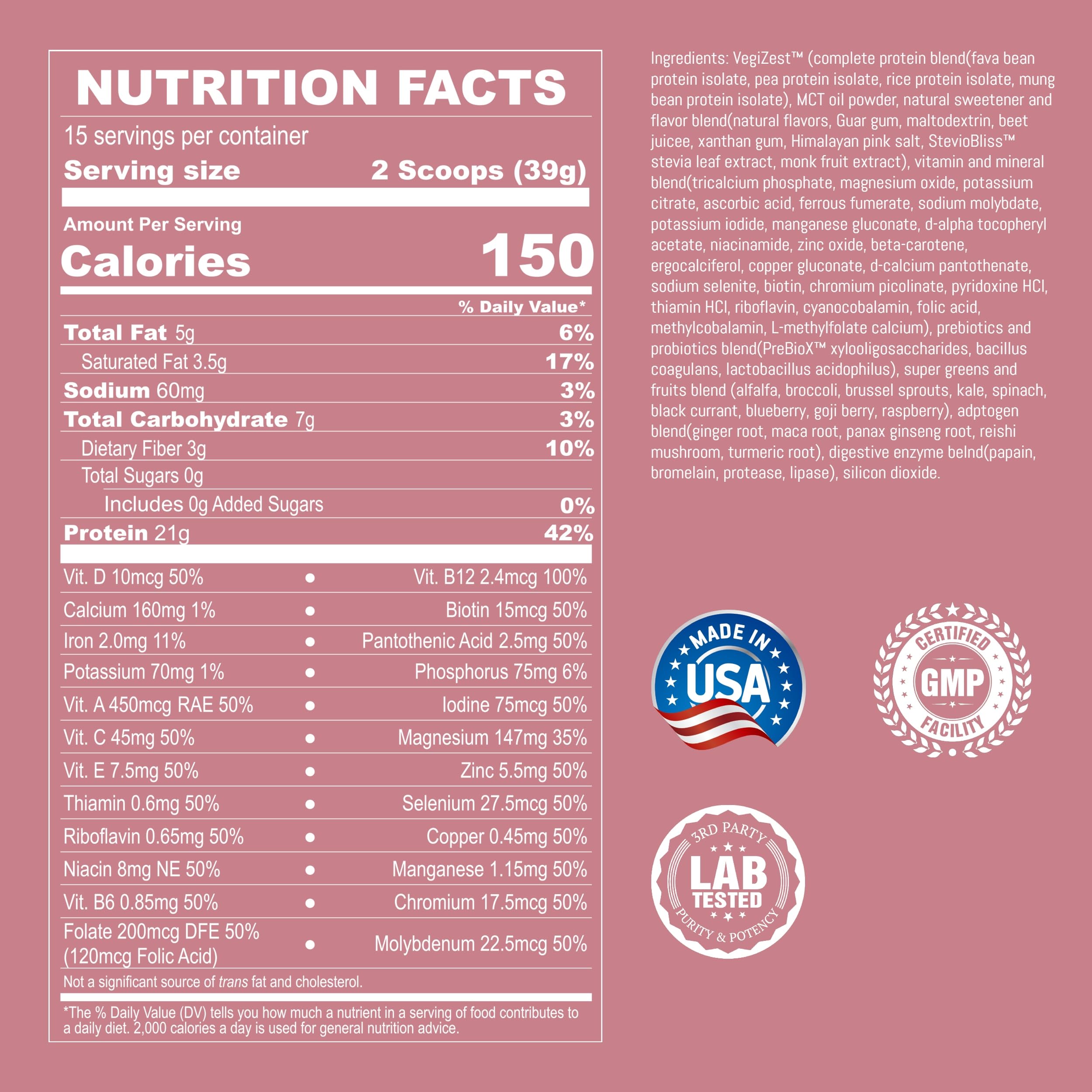 UpNourish Strawberry Banana Vegan Protein Powder 54 Superfoods Powder,1.5 Billion CFU Probiotics 21g Plant Based Protein,No Sugar No Dairy No GMO Dairy Free,Meal Replacement Shake Keto-Friendly Low-Carb Diet,15 Servings UpNourishAu supplements