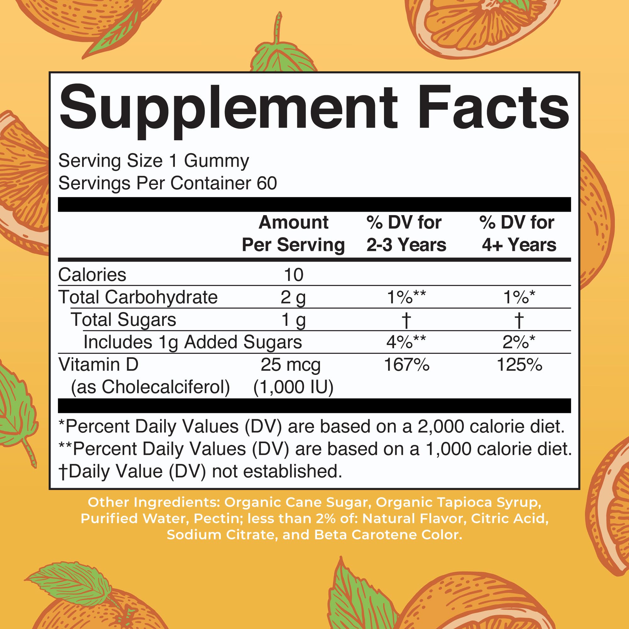 MaryRuth Organics Vitamin D3 Gummies | 2 Month Supply | Adults & Kids Vitamin D Gummy | Immune Support Supplement | VIT D3 1000IU for Bone Health&Muscle Function | Vegan | Non-GMO | Gluten Free | 60 MARYRUTH'SUS supplements
