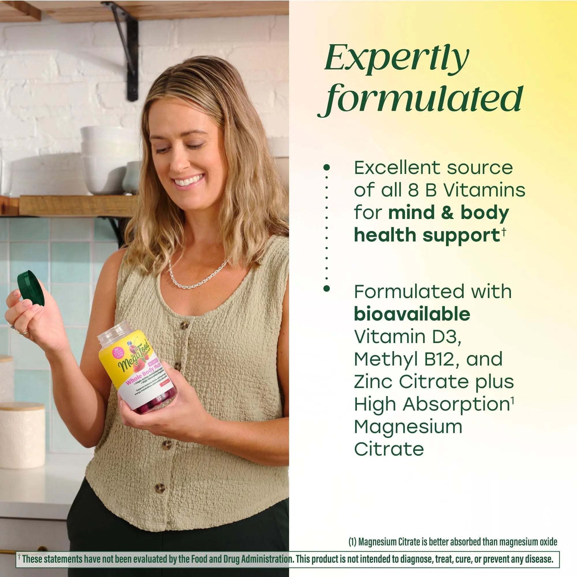 MegaFood Women’s Whole Body Multivitamin Gummies - Multivitamin For Women With Vitamin C, Magnesium Citrate, Vitamin D3, Folate MegaFoodAu supplements