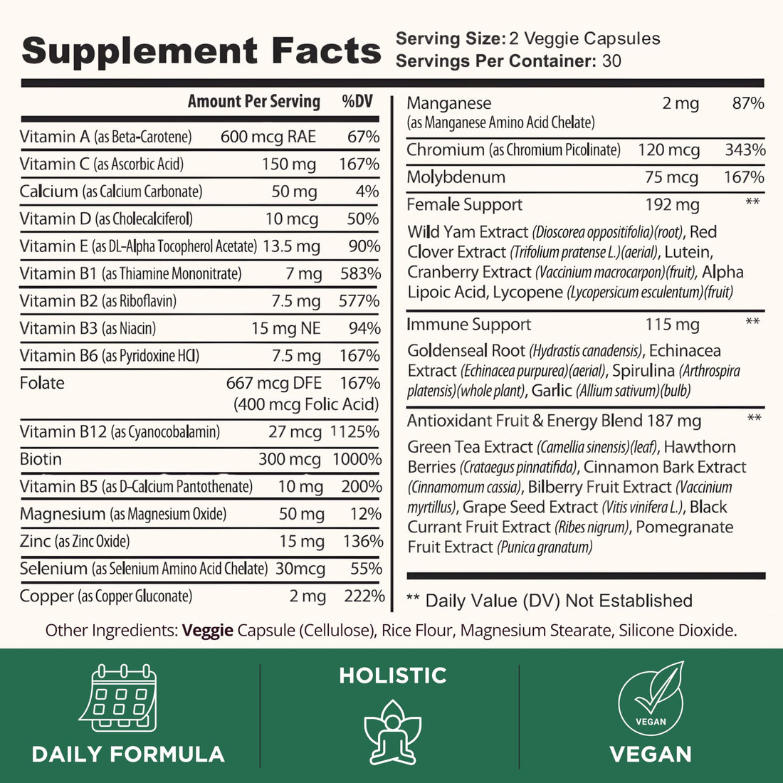 TODICAMP Melanin-Rich Physiology Women's Wellness Formula with 37 Active Ingredients - Daily Multivitamin for Women Hormone Balance, Energy Vitamins for Women, Biotin Supplement for Hair Skin & Nails TODICAMPAu supplements