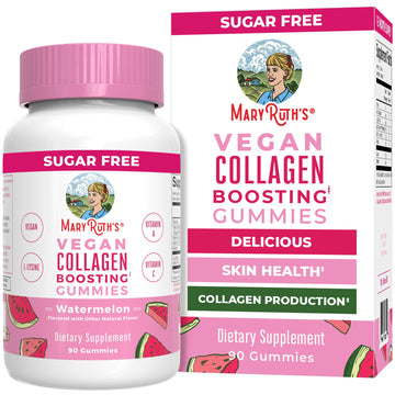 MaryRuth Organics Vegan Collagen for Women & Men, Collagen Boosting Gummies, Skin Care, Lysine, Vitamin C, Vitamin A, Amla, Supplement for Hair & Skin, Vegan, Non-GMO, Gluten Free, 90 Servings MARYRUTH'SUS supplements