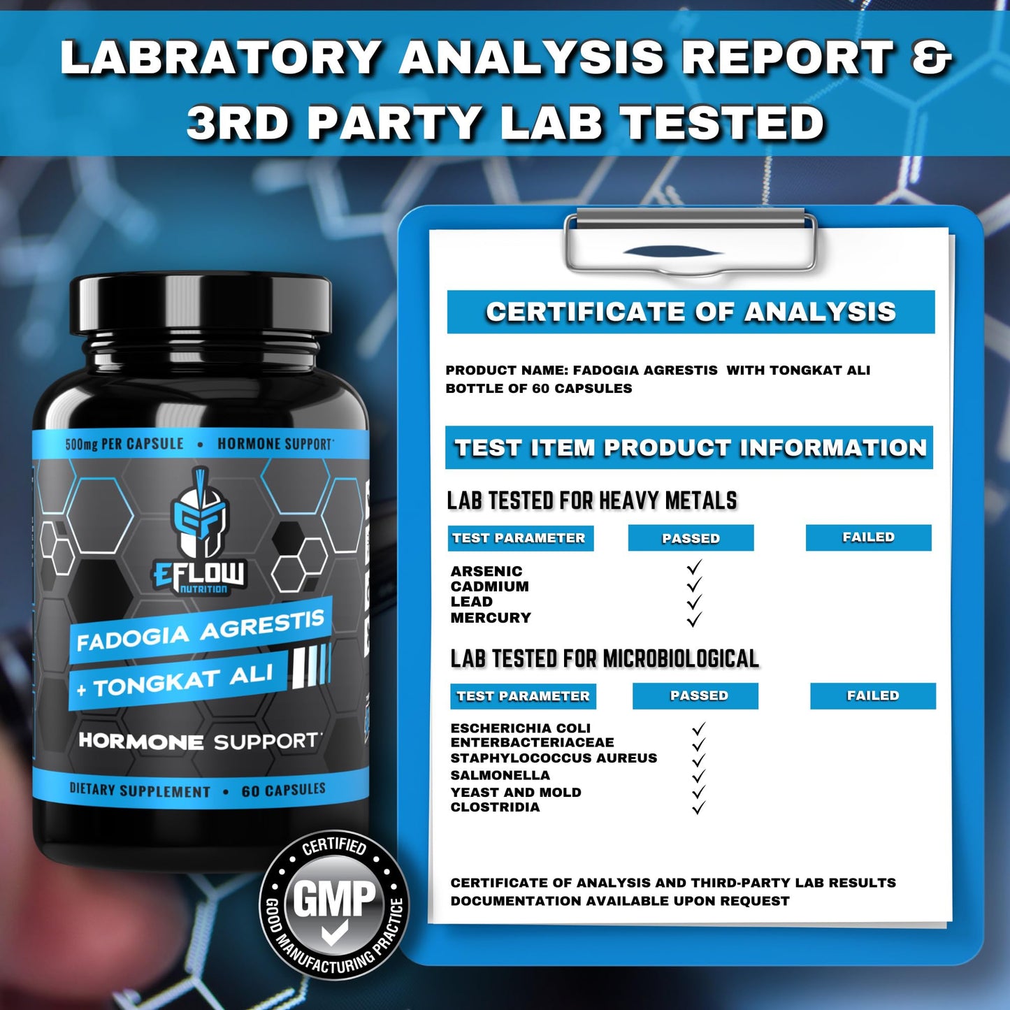 eFlow Nutrition Fadogia Agrestic + Tongkat Ali - [2-in-1] Natural Performance Supplement eFlow NutritionUS supplements