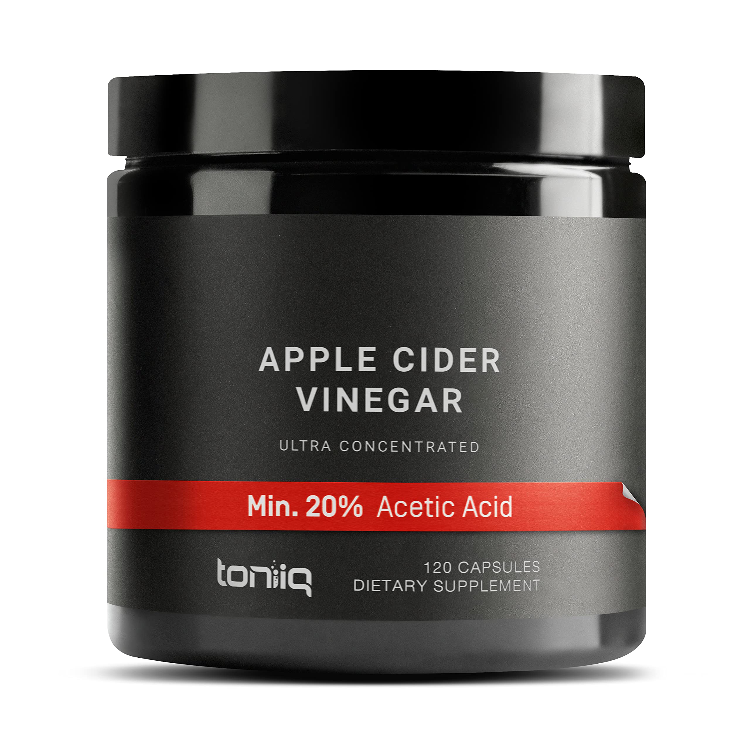 Toniiq 20% Acetic Acid Ultra High Strength Non-GMO Apple Cider Vinegar Capsules ToniiqUS supplements