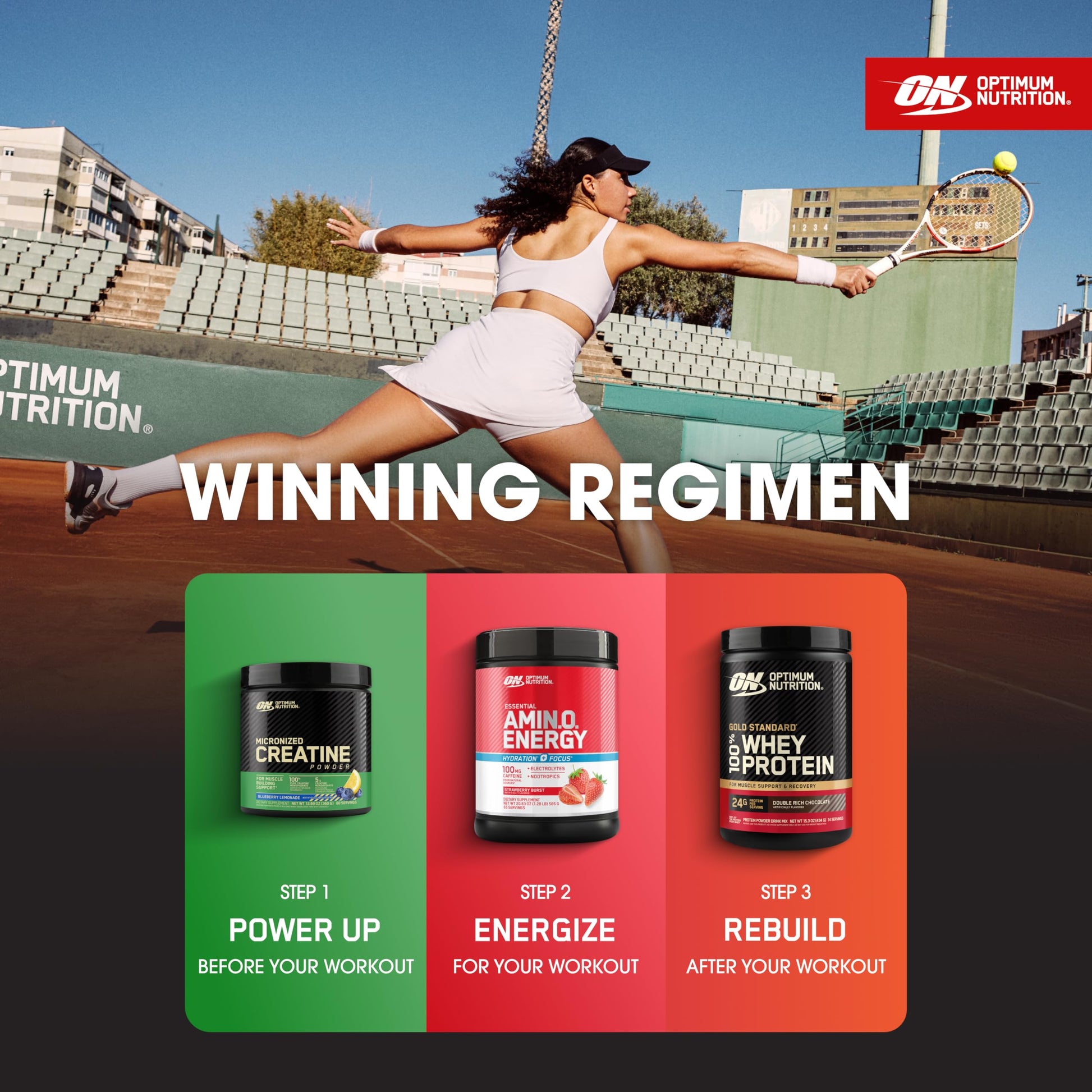 Optimum Nutrition Amino Energy Powder Plus Focus, with BCAA, Electrolytes, and Caffeine, Strawberry Burst, 65 Servings Optimum NutritionAu supplements