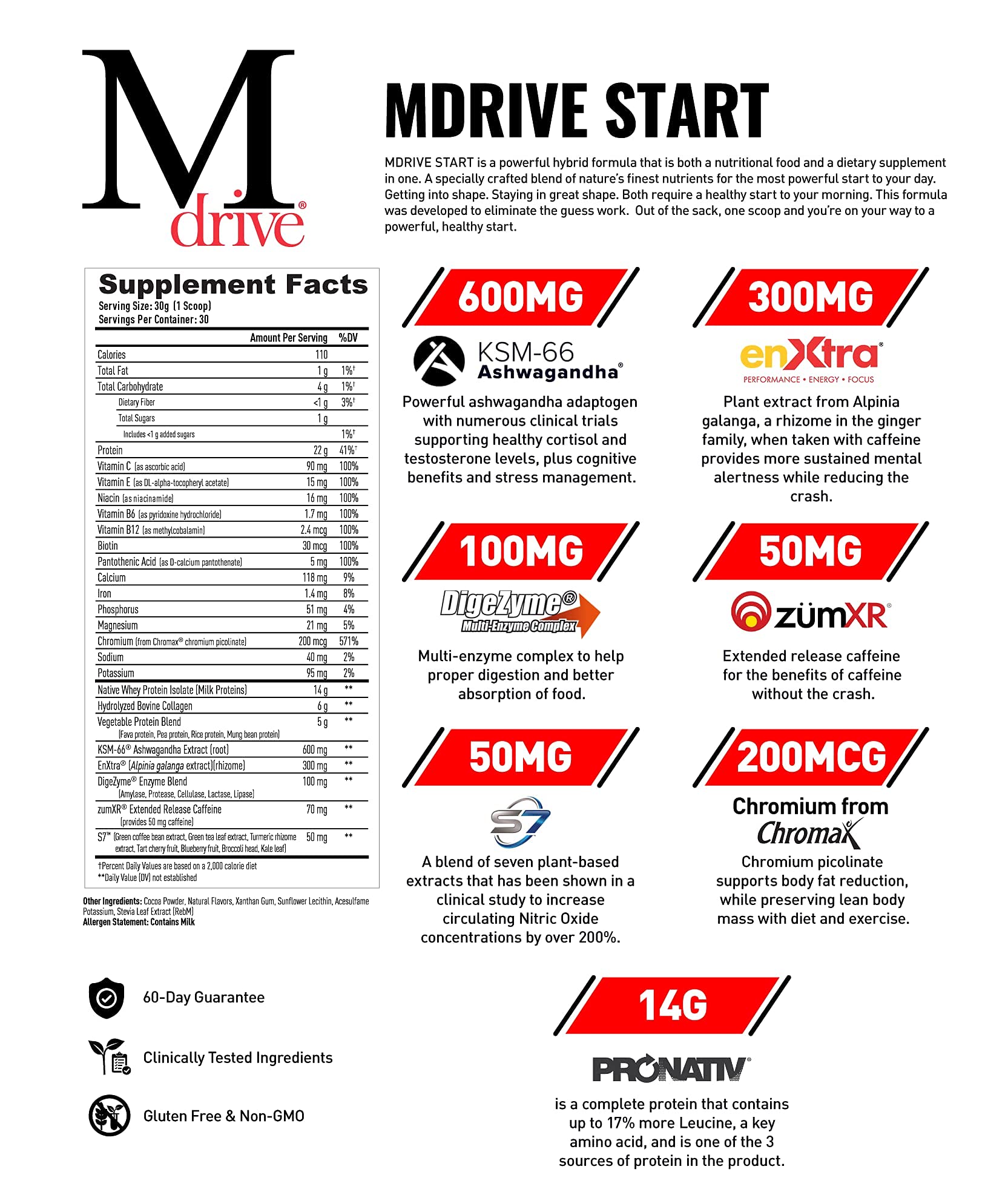 Mdrive Prime Start Supports Energy, Strength, Lean Muscle, Digestion, Immune Health MdriveAu supplements