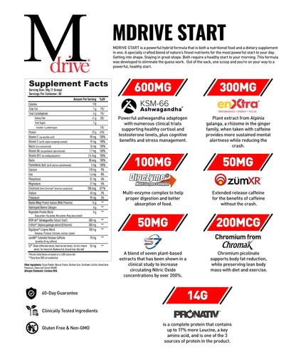 Mdrive Prime Start Supports Energy, Strength, Lean Muscle, Digestion, Immune Health MdriveUS supplements