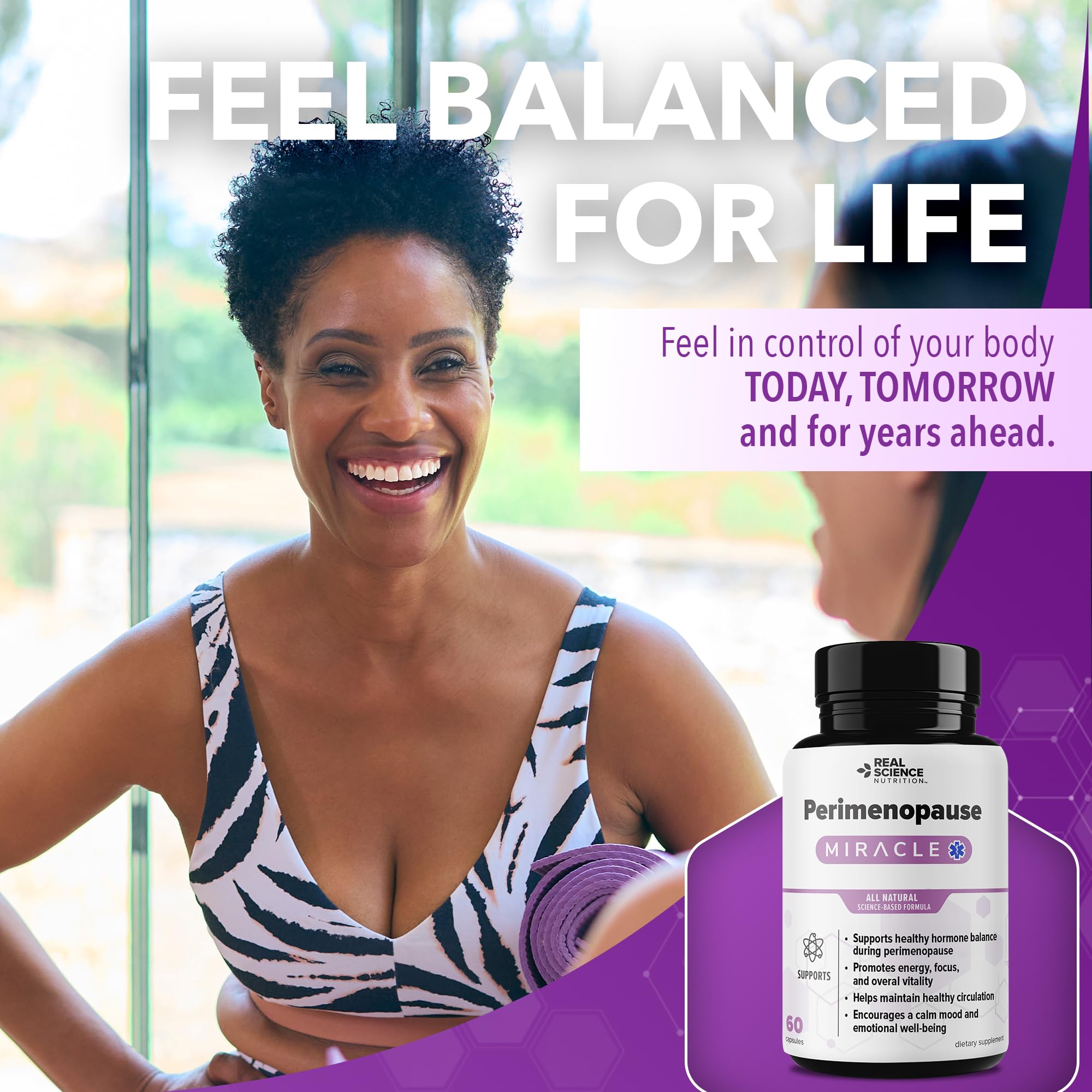 Real Science Perimenopause Supplements for Women for Hormone Balance & Energy Support – Nitric Oxide Formula with Vinitrox, GABA & Essential Vitamins for Hot Flashes, Mood & Energy – 60 Caps Real Science NutritionAu supplements