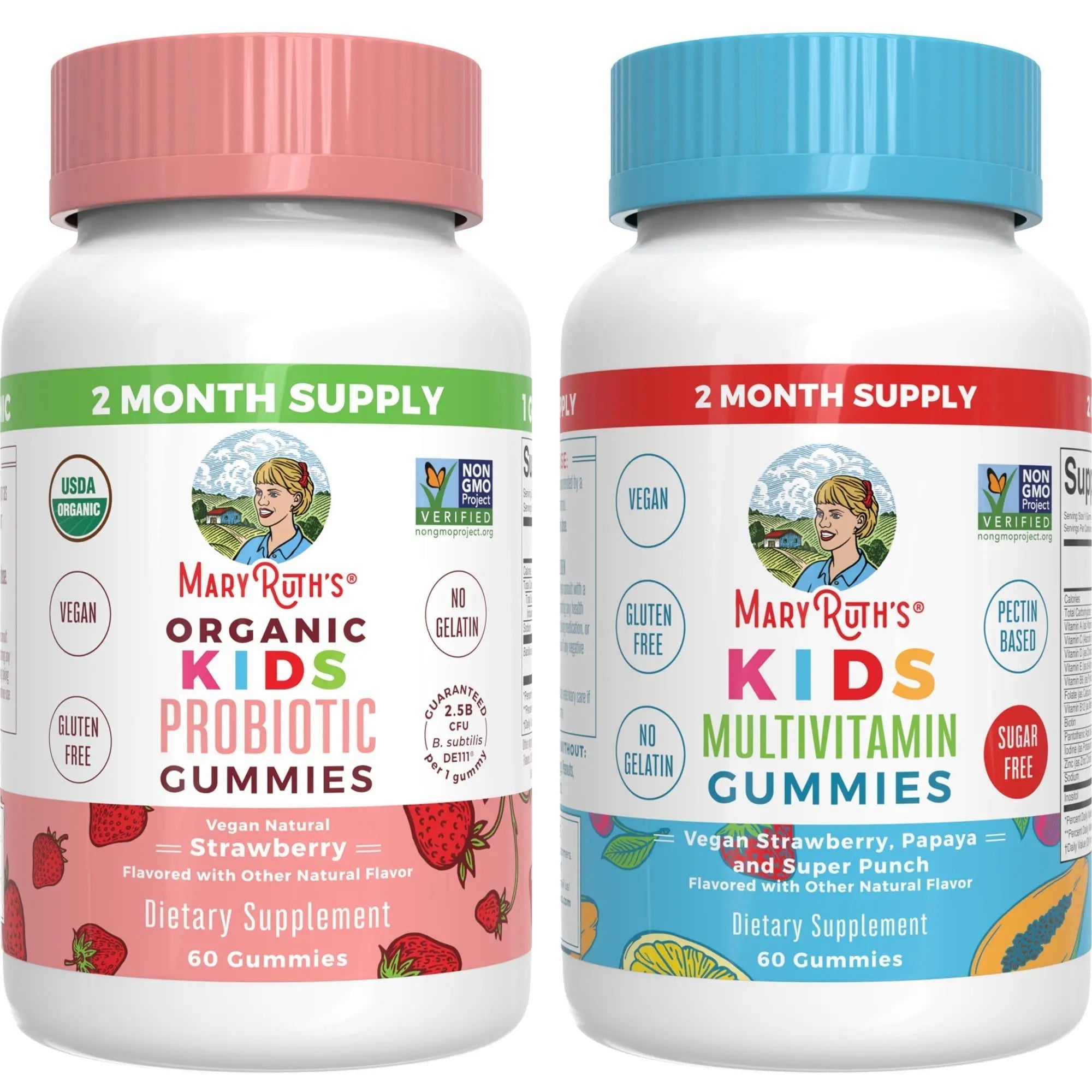 MaryRuth Organics Multivitamin and Probiotic Gummies (Strawberry) for Kids | Clean Label Project Verified® | Vitamins for Gut Health MARYRUTH'SAu supplements