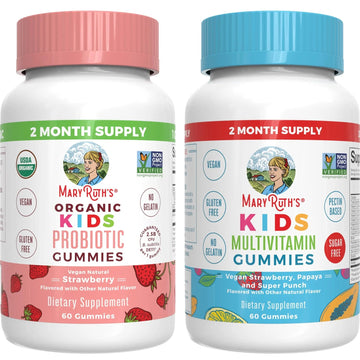 MaryRuth Organics Multivitamin and Probiotic Gummies (Strawberry) for Kids | Clean Label Project Verified® | Vitamins for Gut Health MARYRUTH'SAu supplements