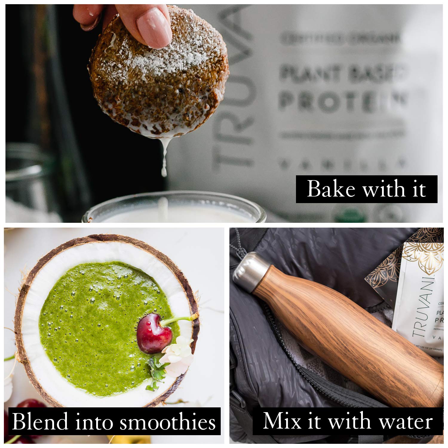 Truvani Organic Vegan Protein Powder, Organic Pea Protein Powder, Vegan, Non GMO TruvaniUS supplements