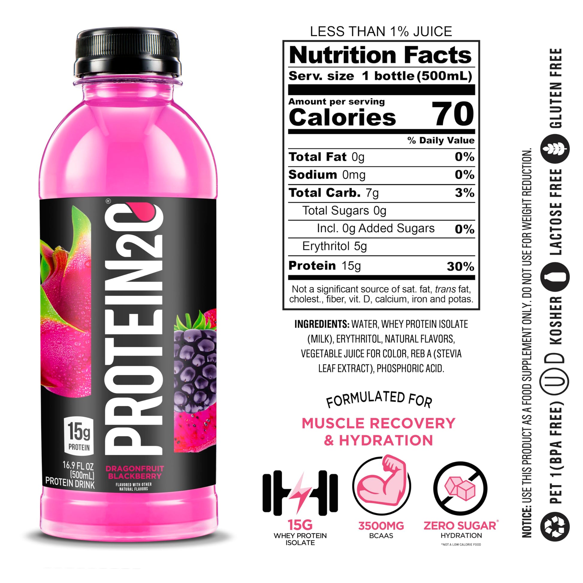 Protein2o 15g Whey Protein Isolate Infused Water, Ready To Drink, Sugar Free, Gluten Free Protein2oAu supplements