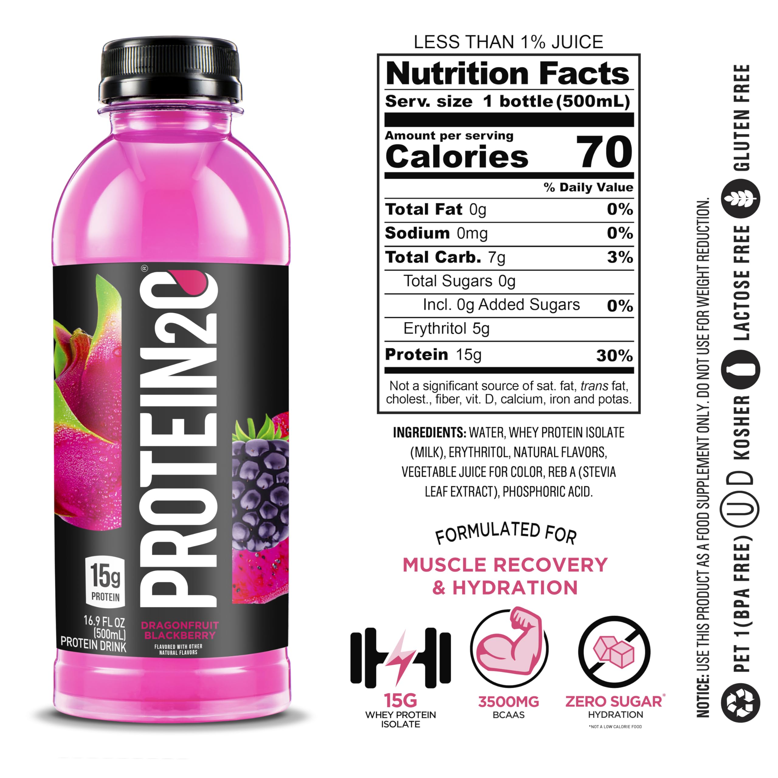 Protein2o 15g Whey Protein Isolate Infused Water, Ready To Drink, Sugar Free, Gluten Free Protein2oAu supplements