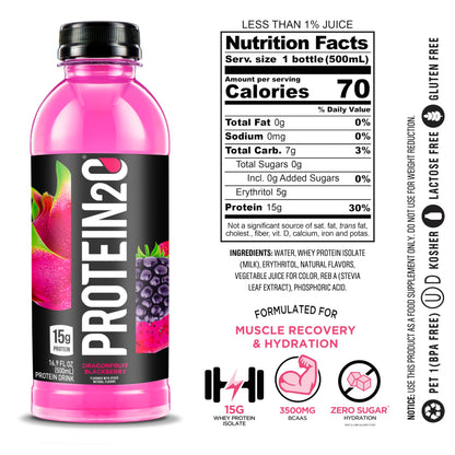 Protein2o 15g Whey Protein Isolate Infused Water, Ready To Drink, Sugar Free, Gluten Free Protein2oUS supplements