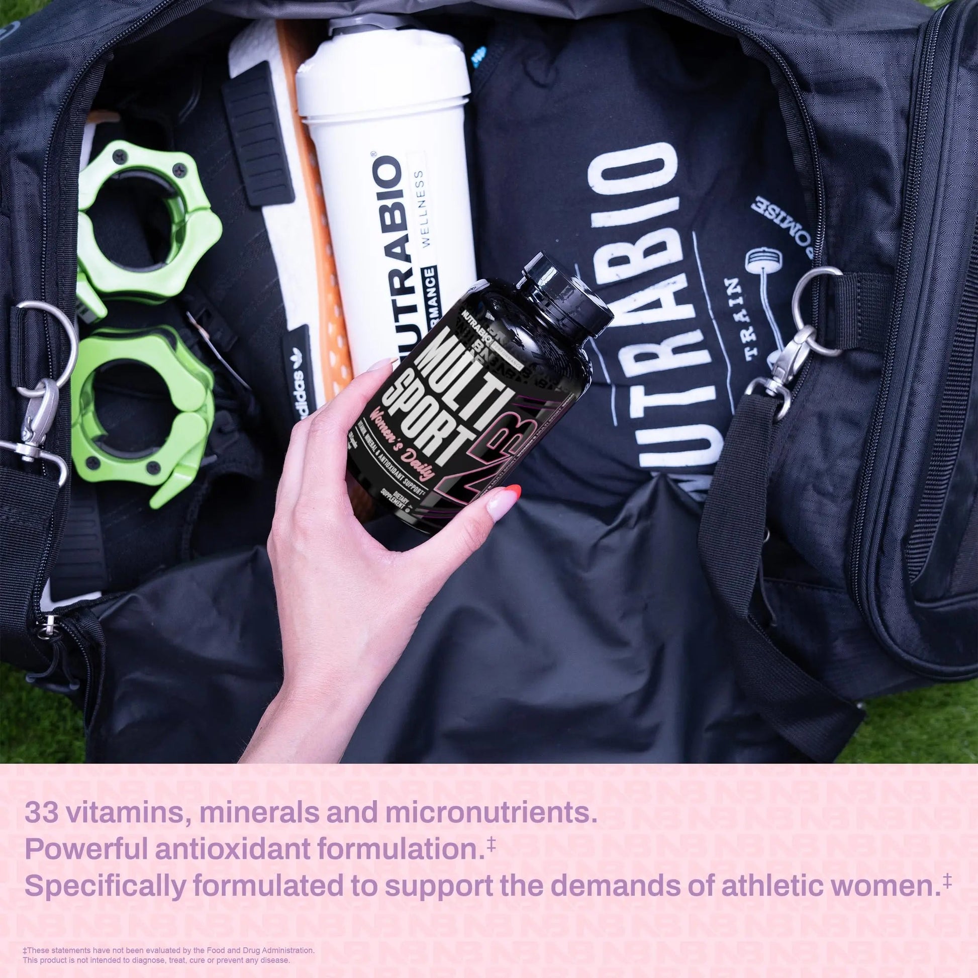 NutraBio Multisport for Women - Womens MultiVitamin - 33 Vitamins, Minerals, Micronutrients - Rich in Antioxidants NutraBioAu supplements