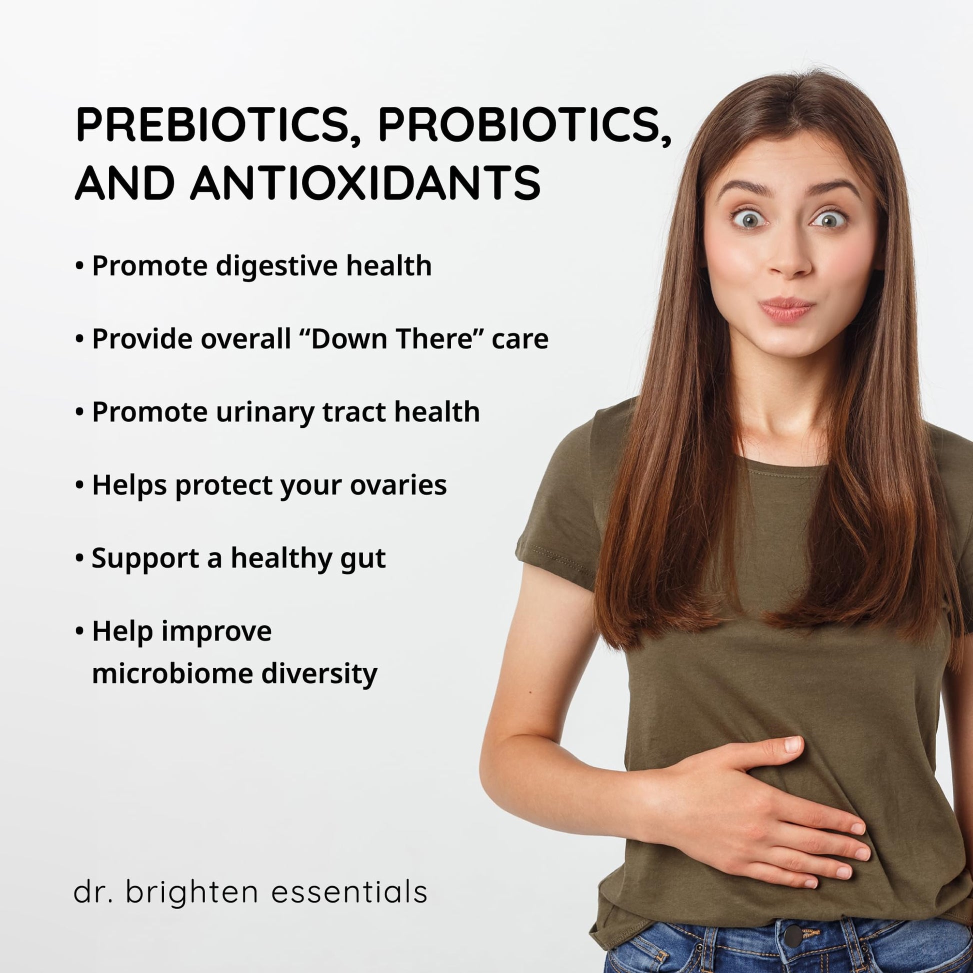 Dr. Brighten Women’s Probiotic - Probiotics, Prebiotics with Antioxidants & Sunfiber for Healthy Hormones, Balanced Female Microbiome, Ovaries and Immune Health - 60 Capsules Dr. BrightenAu supplements