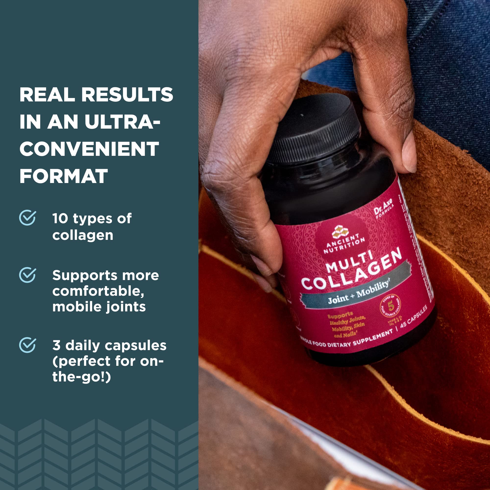 Ancient Nutrition Collagen Pills for Joint Support, Multi Collagen Capsules 45 Ct, Joint + Mobility, Supports Joints, Skin & Nails, Exercise Recovery, Paleo and Keto Friendly, Gluten Free Ancient NutritionAu supplements