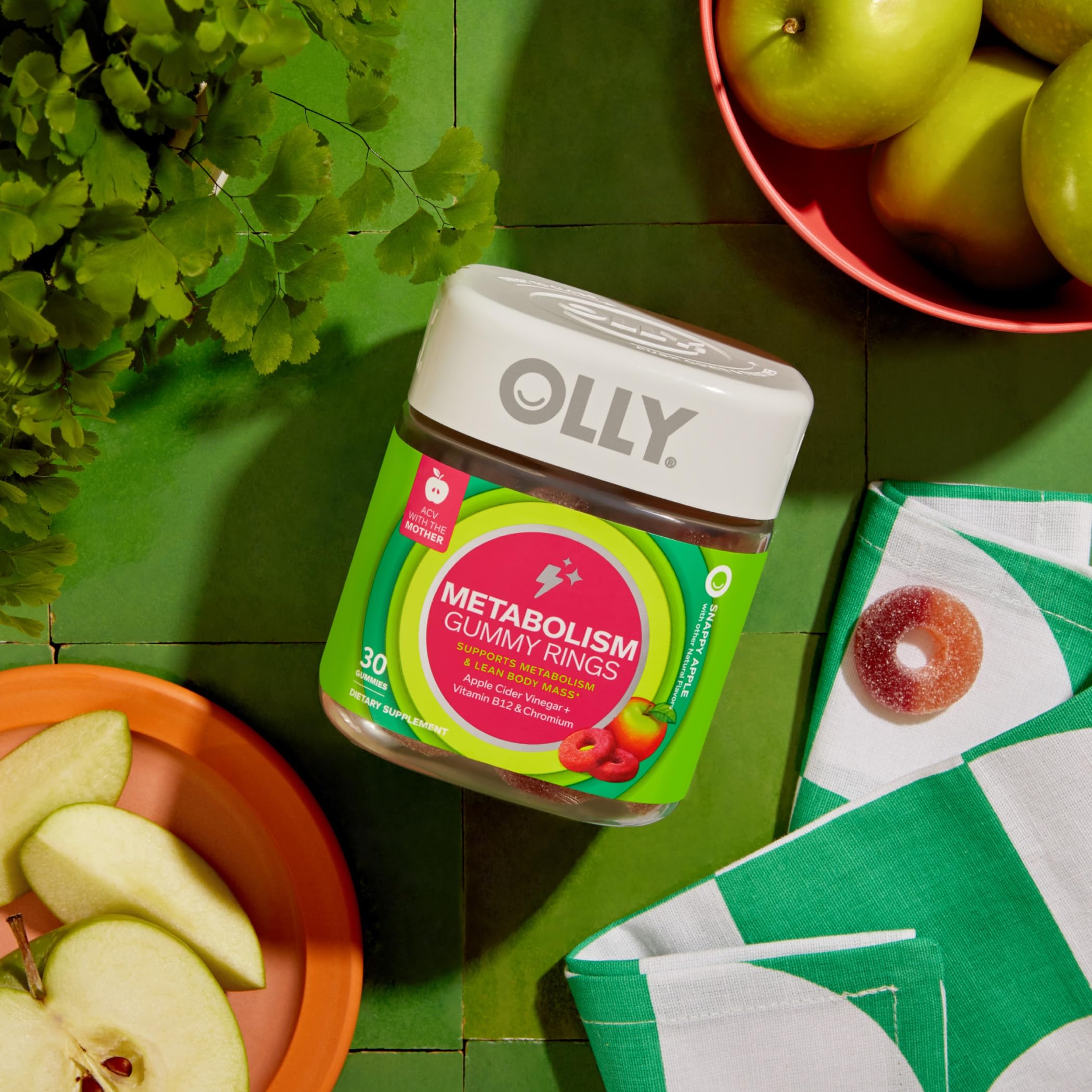 OLLY Metabolism Gummy Rings, Apple Cider Vinegar, Vitamin B12, Chromium, Energy OLLYUS supplements