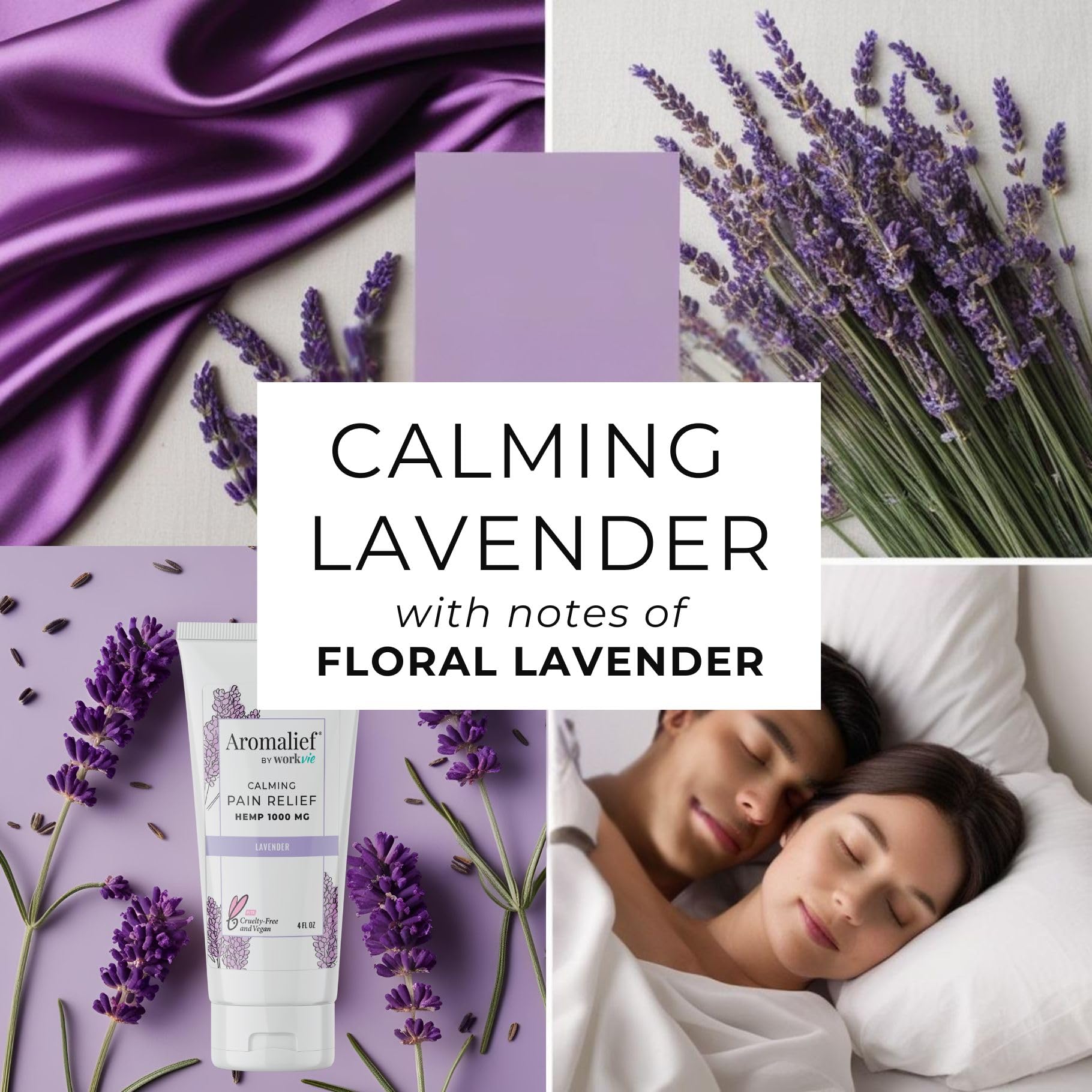 Hemp Cream with Lavender Aromatherapy - 1000MG Made in USA - Muscle & Joint Relief - Menthol, Glucosamine, Chondroitin MSM - Vegan AromaliefAu supplements