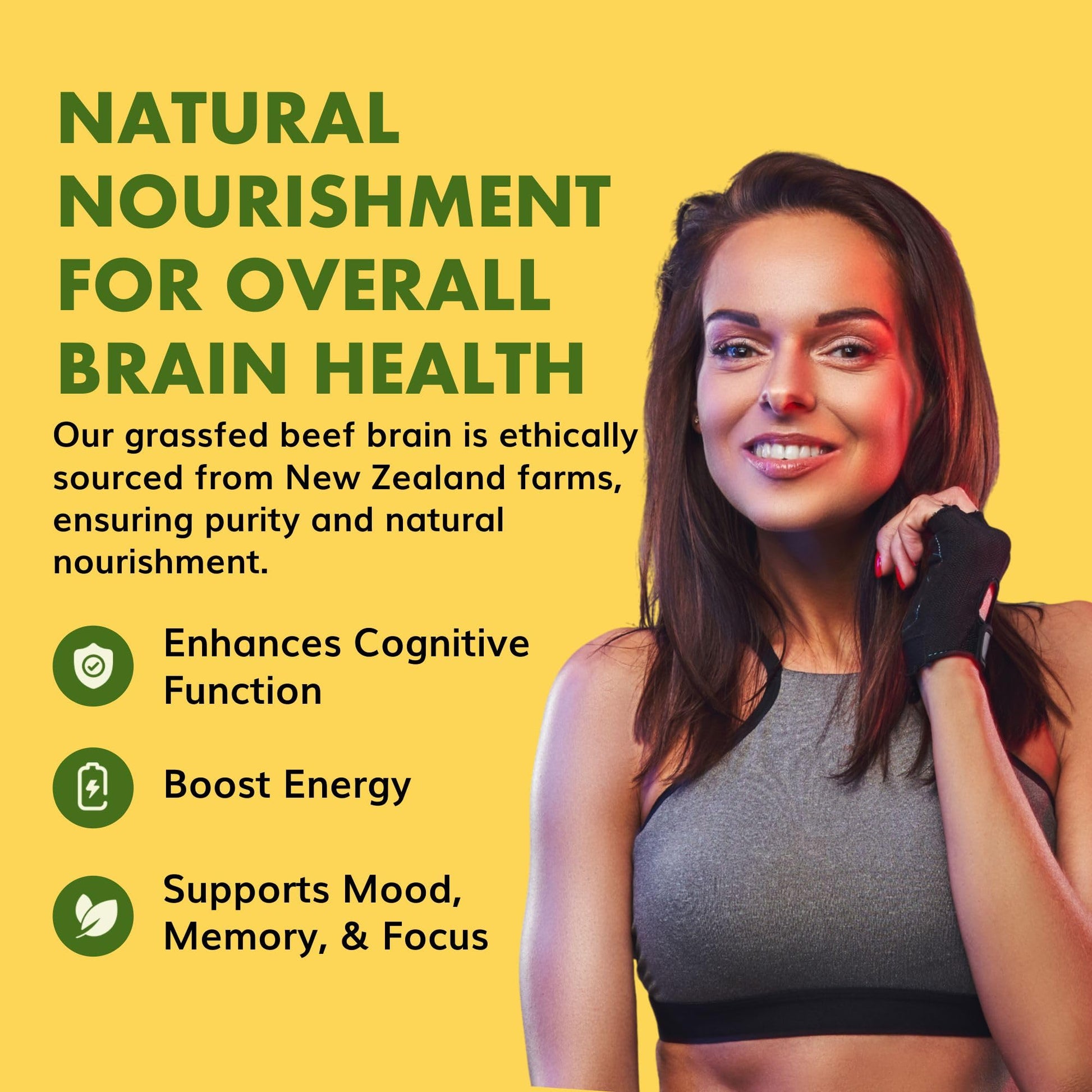 Primal Being Grassfed Beef Brain, Supports Memory, Mood, Focus, Energy, Cognitive Health - 90 Capsules, 1500mg per Serving Primal BeingAu supplements
