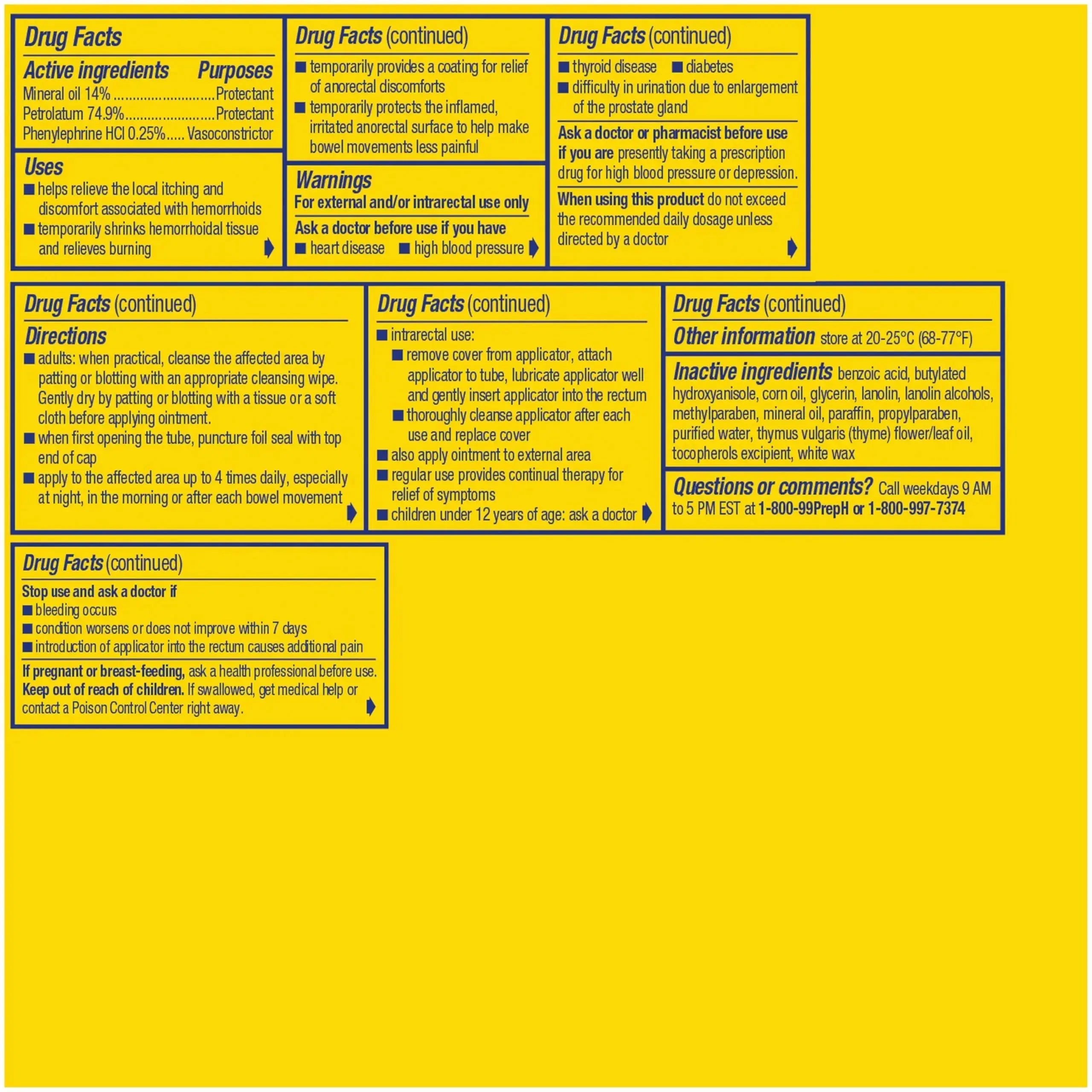 Preparation H Hemorrhoid Ointment, Itching, Burning and Discomfort Relief - 1 Oz Tube Preparation HAu supplements