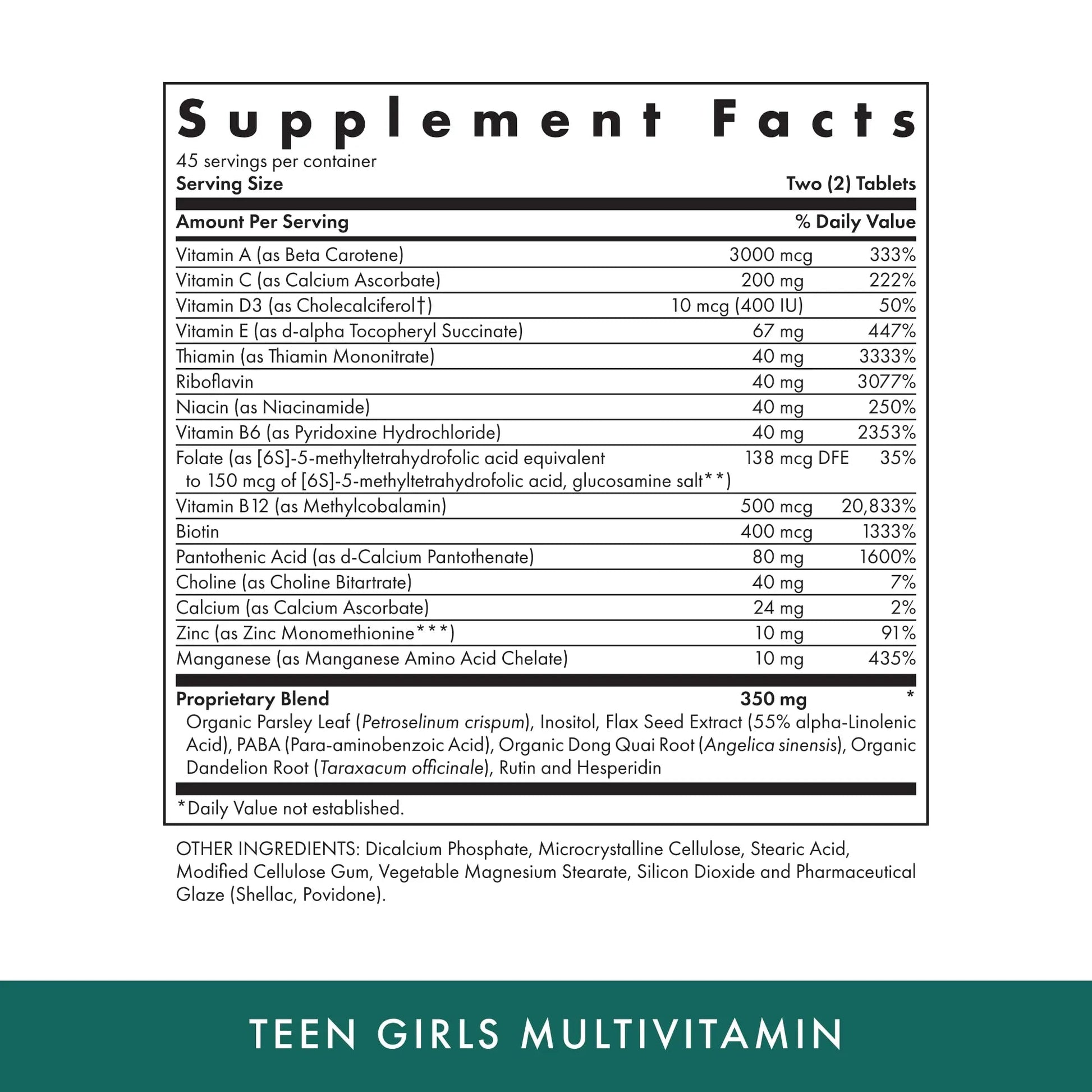 MICHAEL'S Health Naturopathic Programs Teen Girls Multivitamin - 90 Vegetarian Tablets - with B Complex Vitamins MICHAEL'SAu supplements