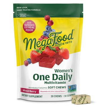 MegaFood Multivitamin for Women, One Daily Multivitamins, Soft Chews with Folate, Methylated B12, Vitamin B6, Biotin, Vitamin D3, C & A MegaFoodAu supplements