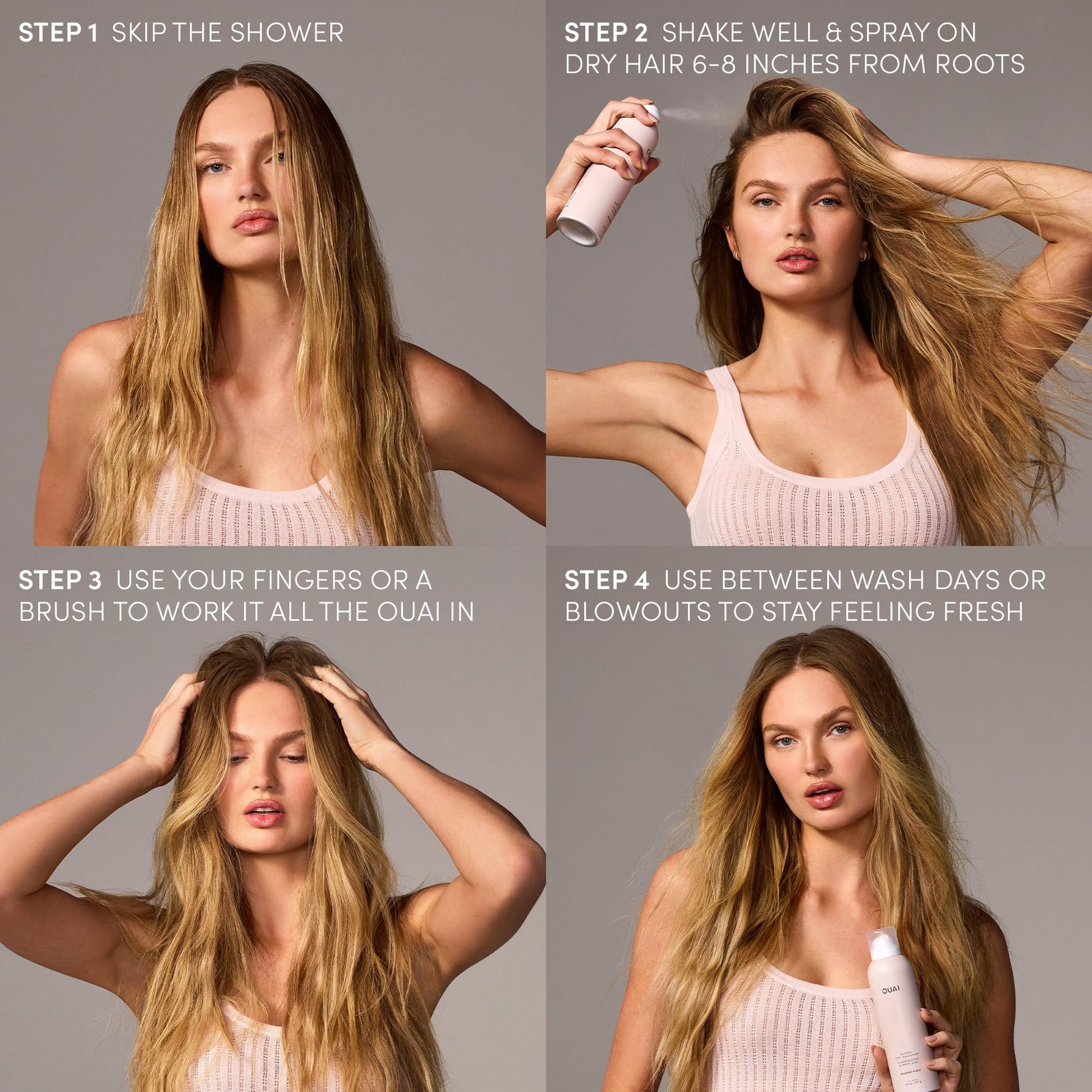 OUAI Super Travel Size Dry Shampoo - Volumizing Dry Shampoo - Absorbs Oil, Dirt & Sweat - Blends Seamlessly into Hair with Zero Residue & Enriched with a Long-Lasting Scent - Melrose Place (2 oz) OUAIAu supplements