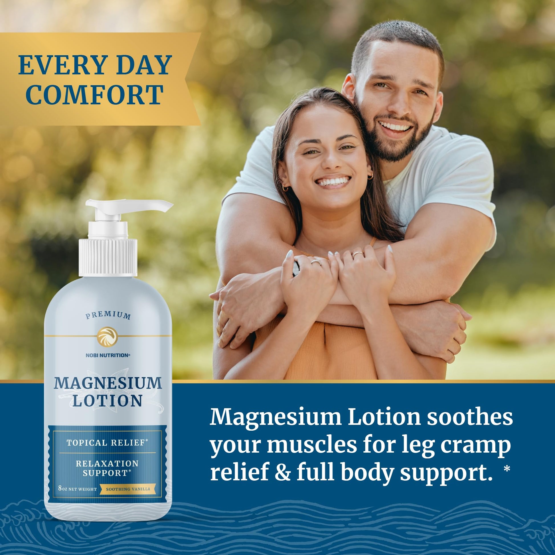 Magnesium Lotion | Relieves Muscle Cramps & Soreness | Relaxation & Calming Support Nobi NutritionUS supplements