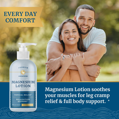 Magnesium Lotion | Relieves Muscle Cramps & Soreness | Relaxation & Calming Support Nobi NutritionUS supplements