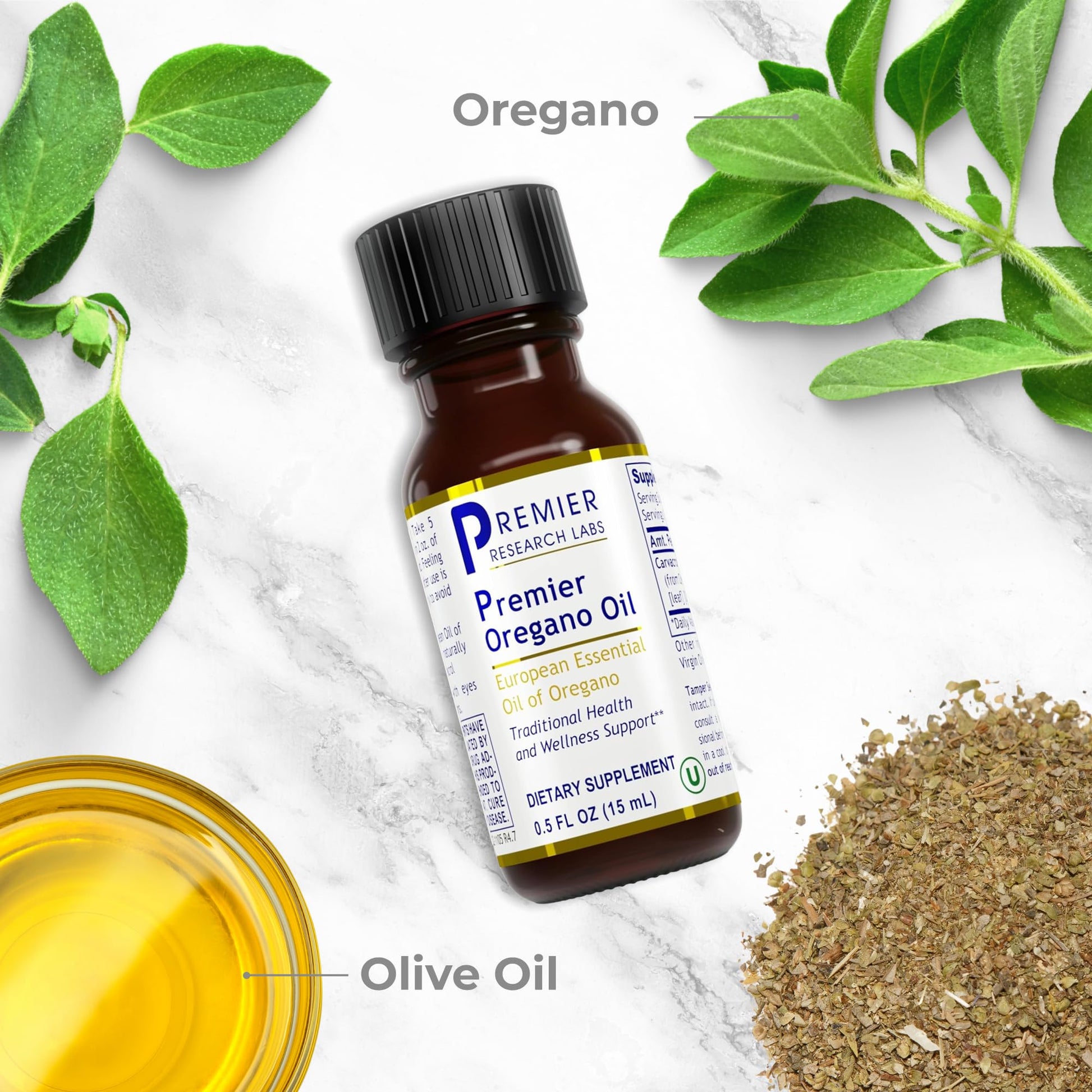 Premier Research Labs Premier Oregano Oil - Oil of Oregano Drops with Carvacrol, Edible Oregano Essential Oil Supplement for Immune & Gut Health - 0.5 Fl Oz Premier Research LabsAu supplements