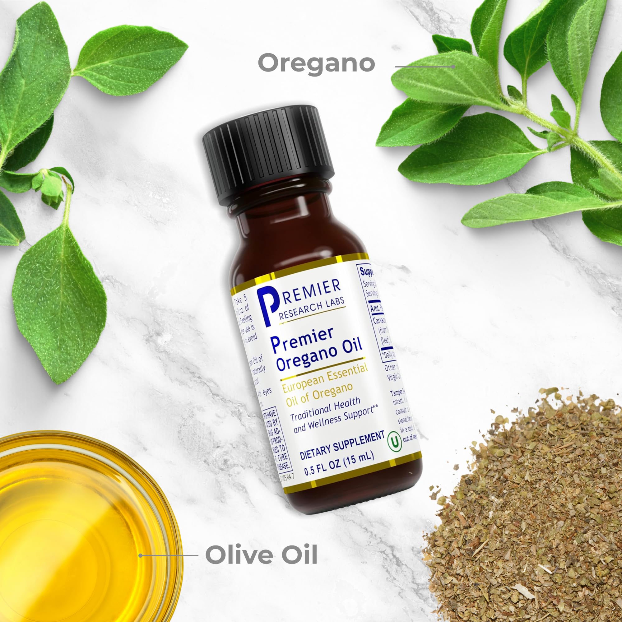 Premier Research Labs Premier Oregano Oil - Oil of Oregano Drops with Carvacrol, Edible Oregano Essential Oil Supplement for Immune & Gut Health - 0.5 Fl Oz Premier Research LabsAu supplements
