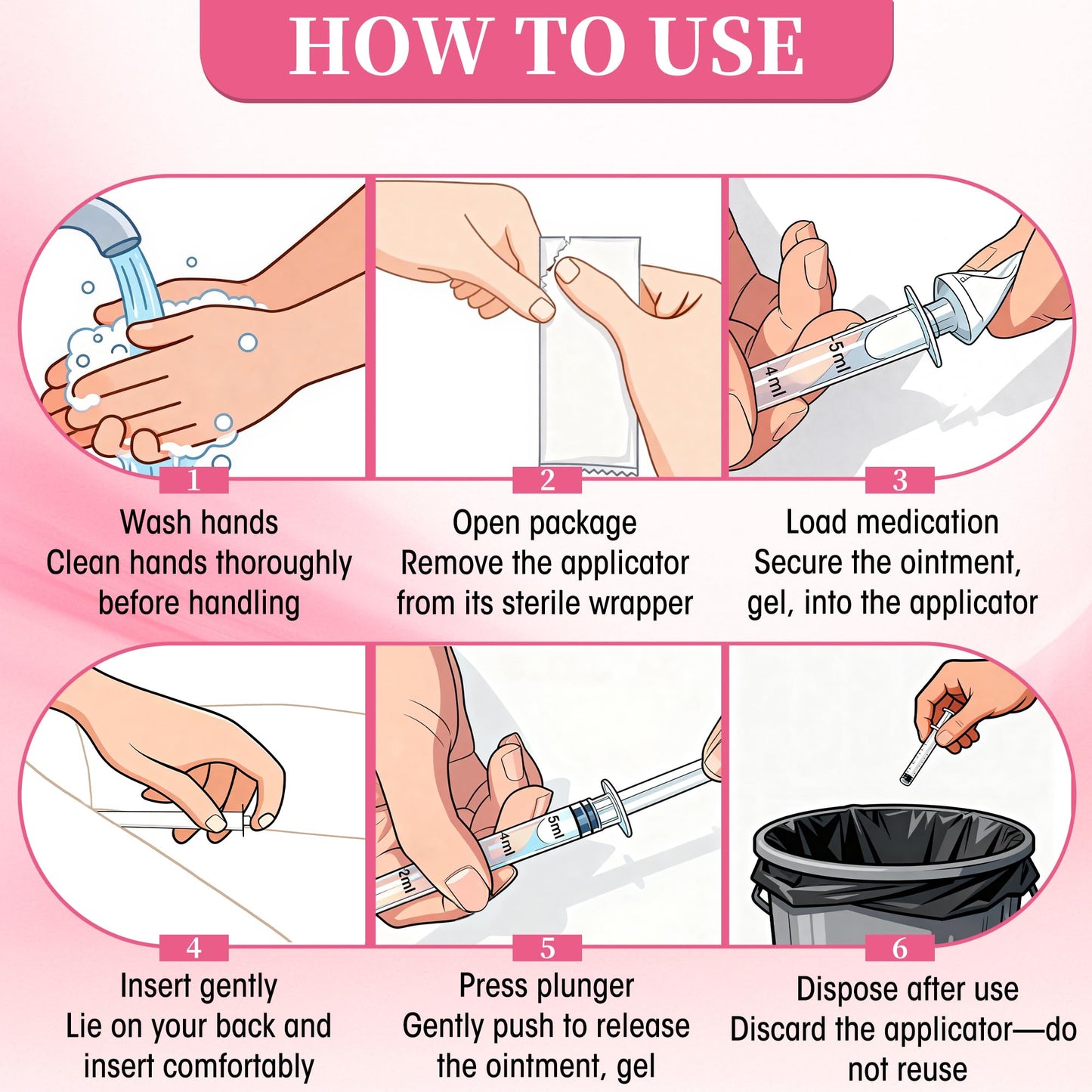 Disposable Vaginal Suppository Applicator for Women – 8ml Lube Injector Syringes with Smooth Tip, Fits Most Creams Gels Pills Tablet Suppositories, Sterilized Individually Wrapped, Pack of 20 BeHerkUS supplements