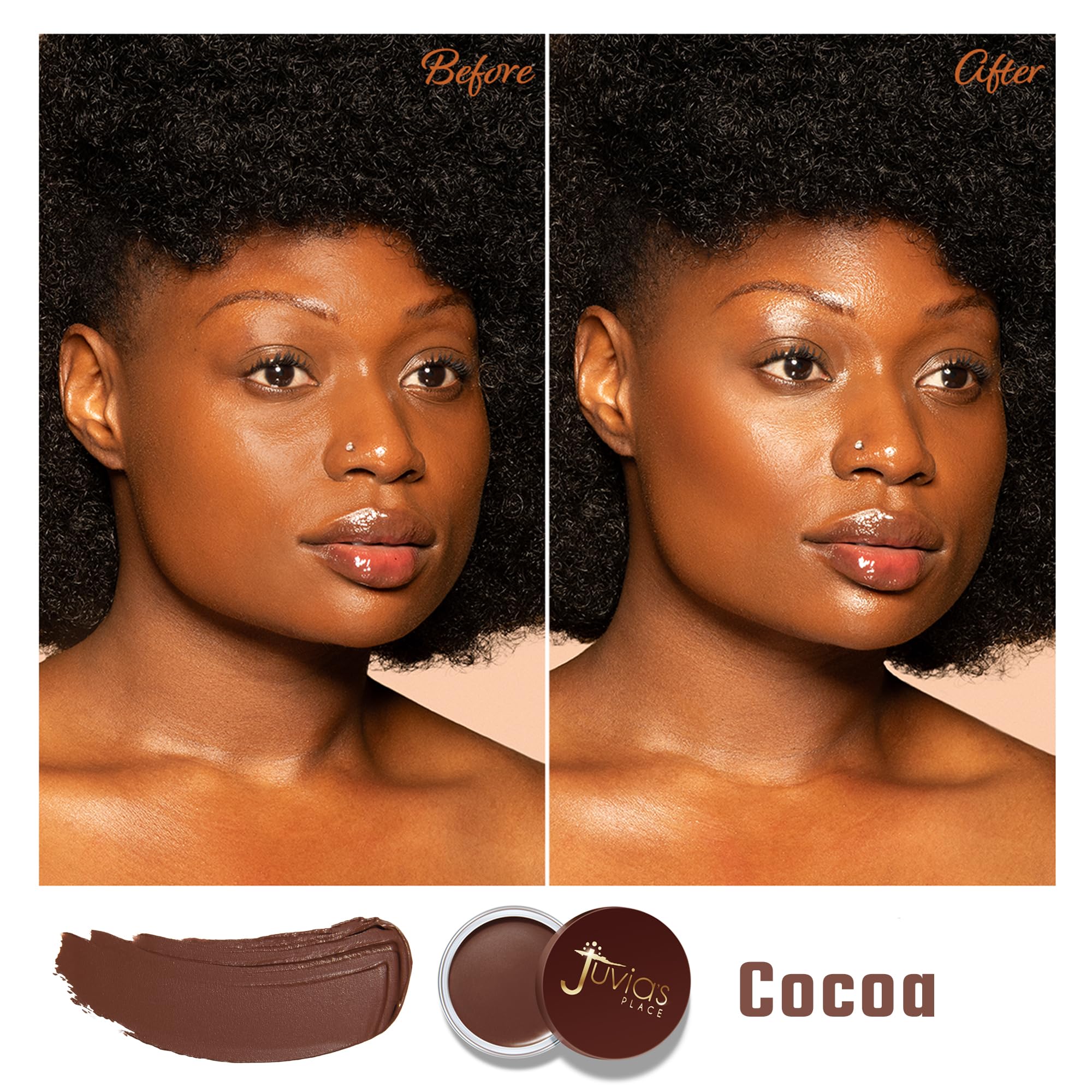 Juvia's Place Bronzed Cream Bronzer - Cocoa - Smooth Cream Bronzer Pot for Sun-Kissed Glow & Warmth, Buildable & Blendable Makeup Contour with Long-Lasting Matte Shimmer Finish, Highly Pigmented Juvia's PlaceAu supplements