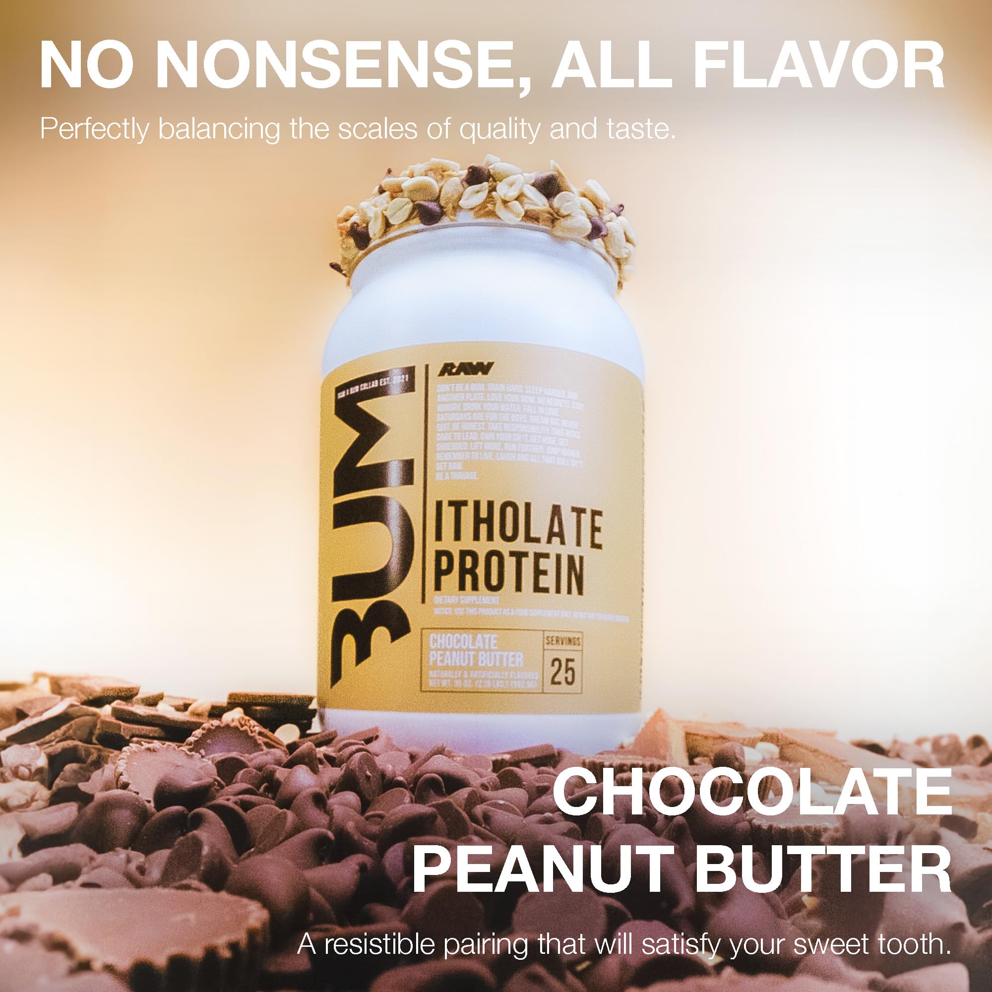 RAW Whey Isolate Protein Powder, Chocolate Peanut Butter (CBUM Itholate) - 100% Grass RAWUS supplements