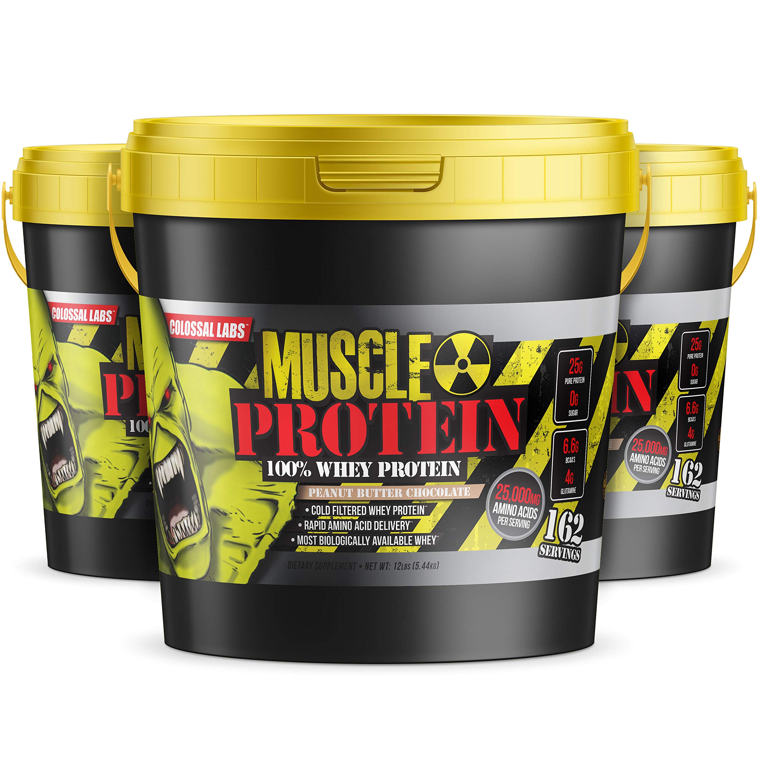 COLOSSAL LABS Muscle Growth Whey Protein [12 lbs/Pack of 1]–Peanut Butter Chocolate COLOSSAL LABSUS supplements