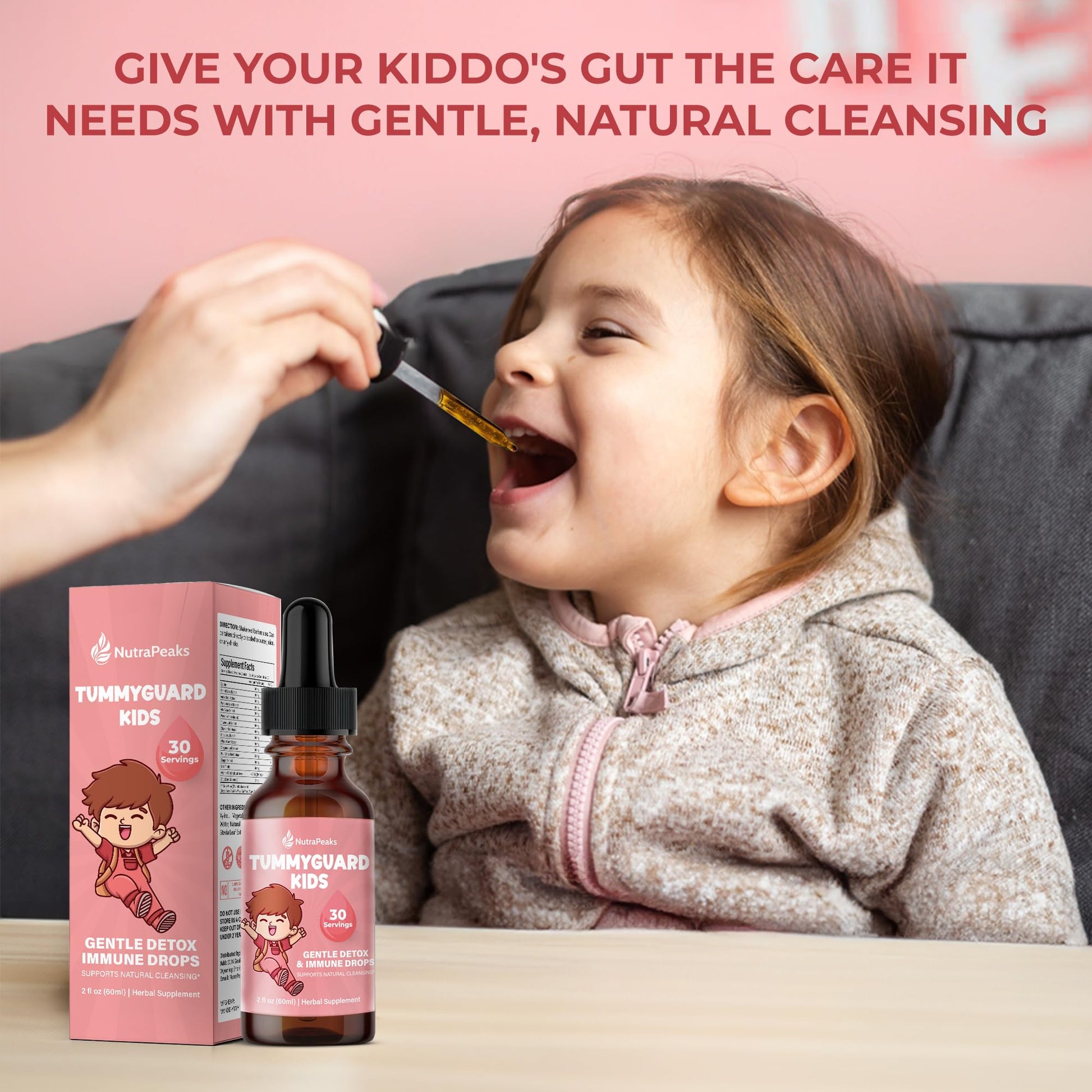 NutraPeaks Kids Liquid Botanical Drops – Natural Blend with Prebiotics, Chamomile, Ginger & Elderberry – Sugar-Free, Alcohol-Free, Non-GMO – 2 fl oz NutraPeaksAu supplements